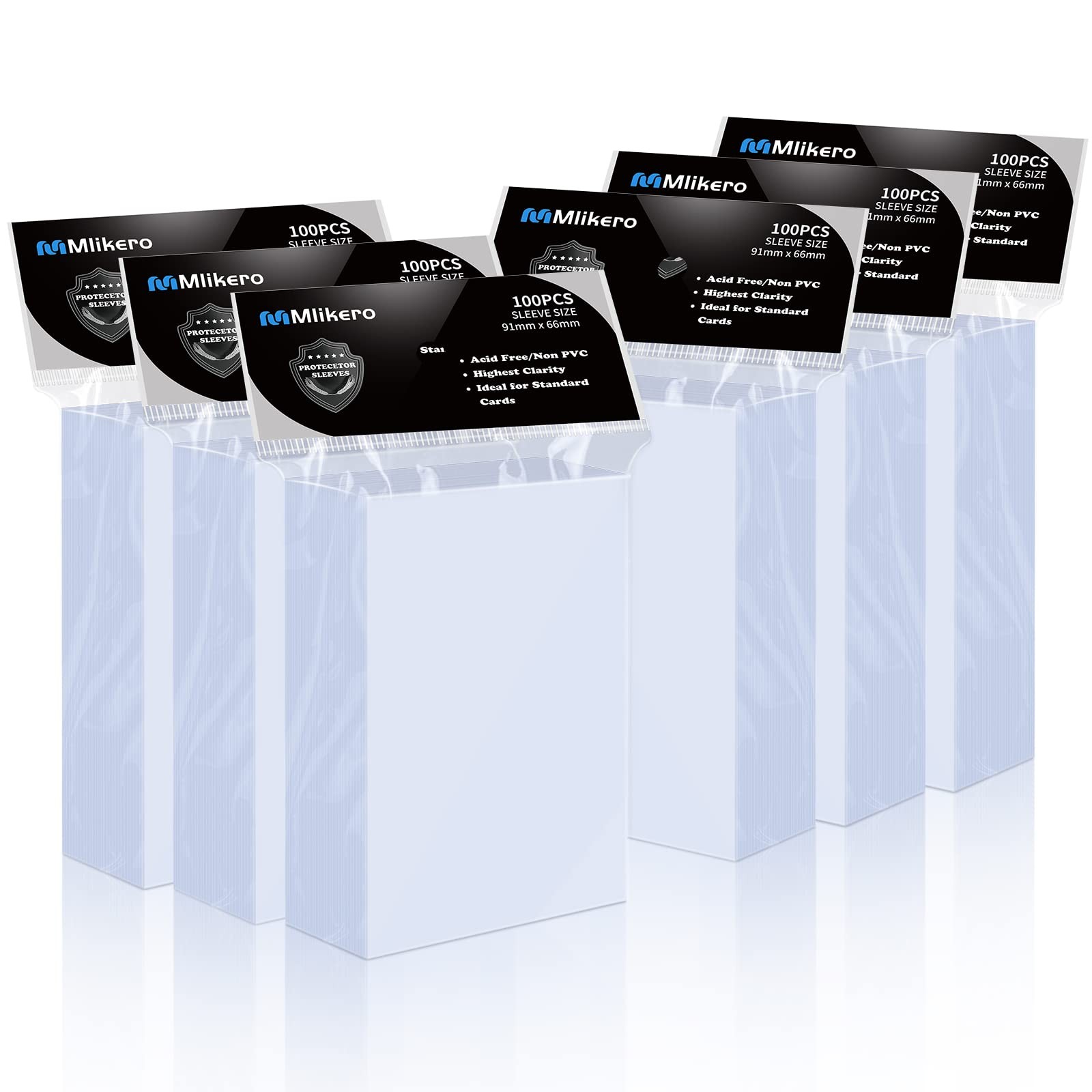 600 Count Card Sleeves, Clear Soft Trading Card Sleeves, Polypropylene PP, Fi…
