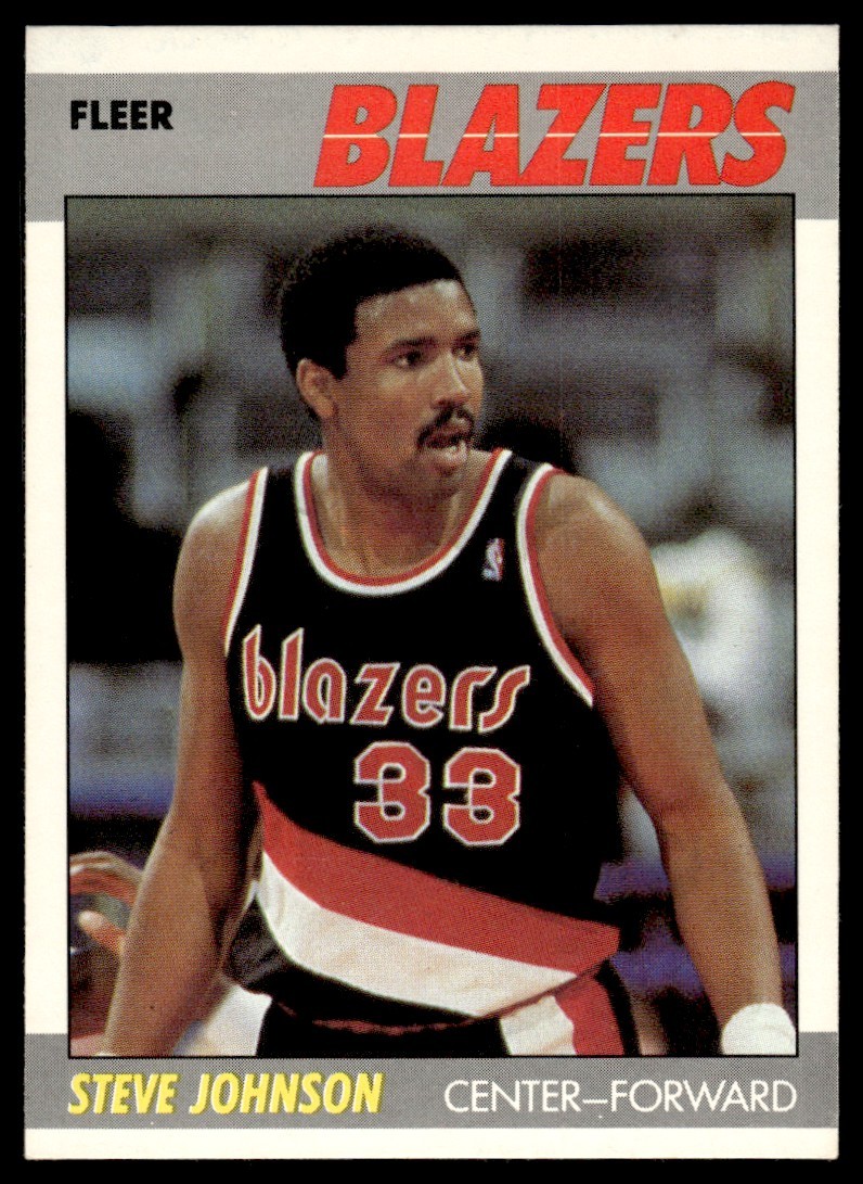 1987-88 Fleer Steve Johnson Portland Trail Blazers #57
