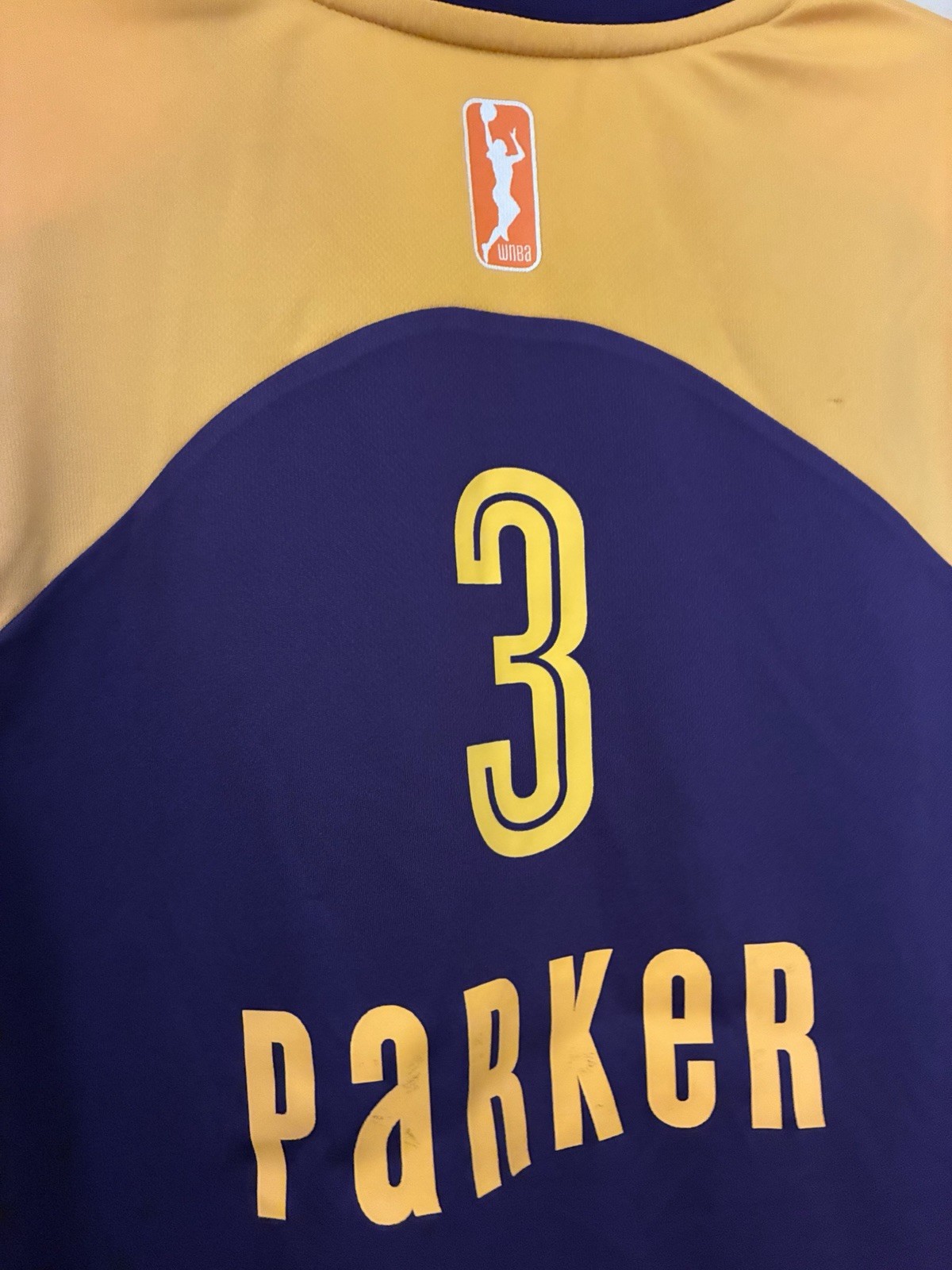 adidas Candace Parker #3 Los Angeles Sparks WNBA Jersey Men’s Medium Purple Gold