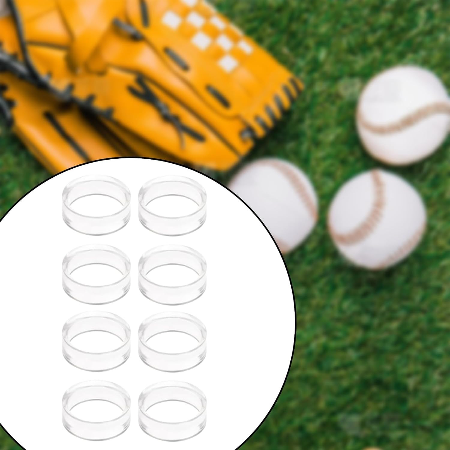 30Pcs Baseball Holder, Clear Acrylic Ball Stand Ring for Display – Sphere Holder