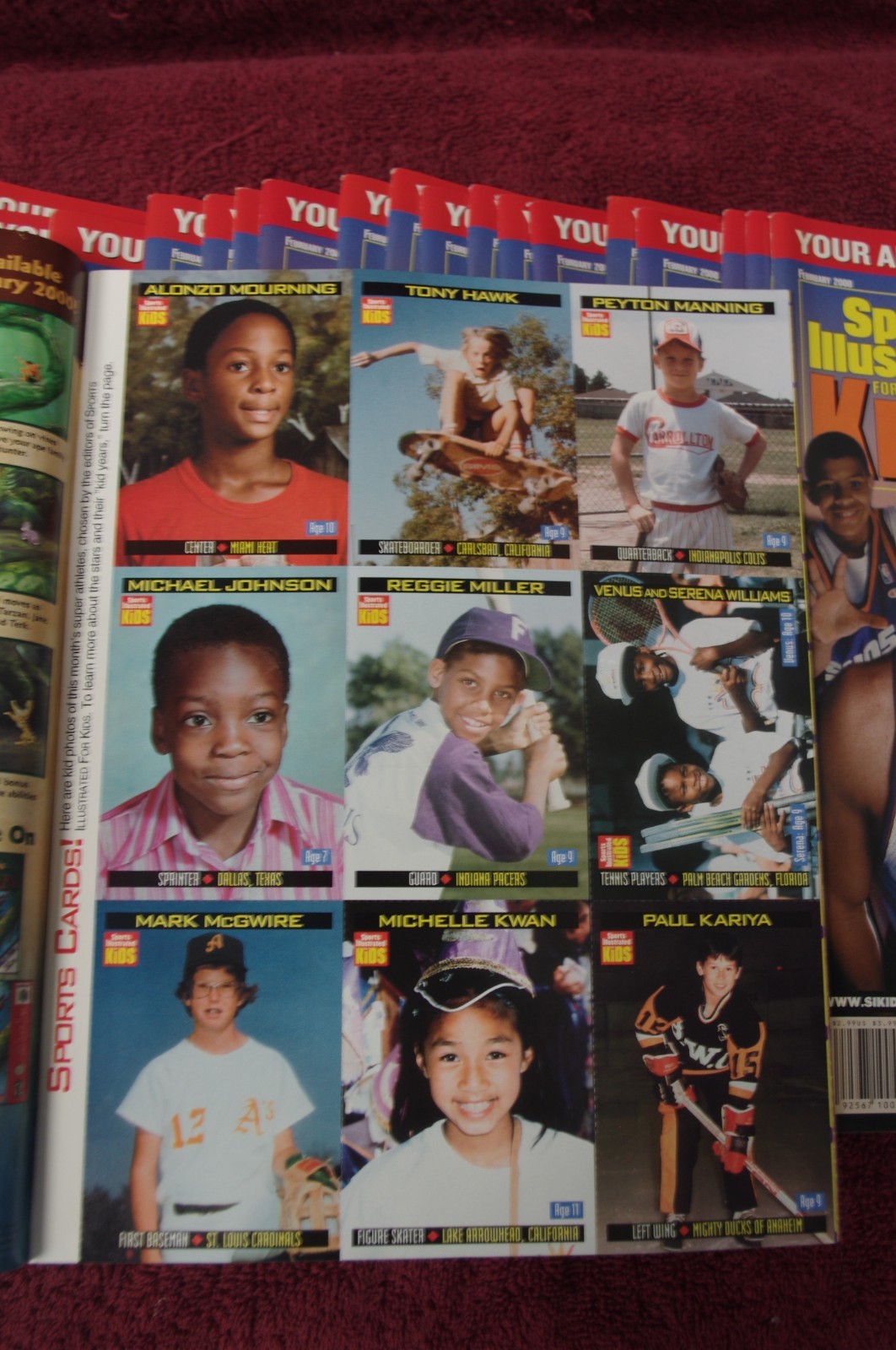 45 COUNT BOX S.I. FOR KIDS FEB 2000 VENUS SERENA WILLIAMS $7.20 EACH NO BRAINER!