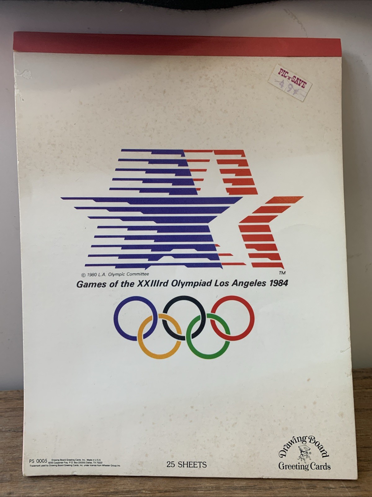 1984 Olympics Los Angeles Olympiad stationary paper pad unused