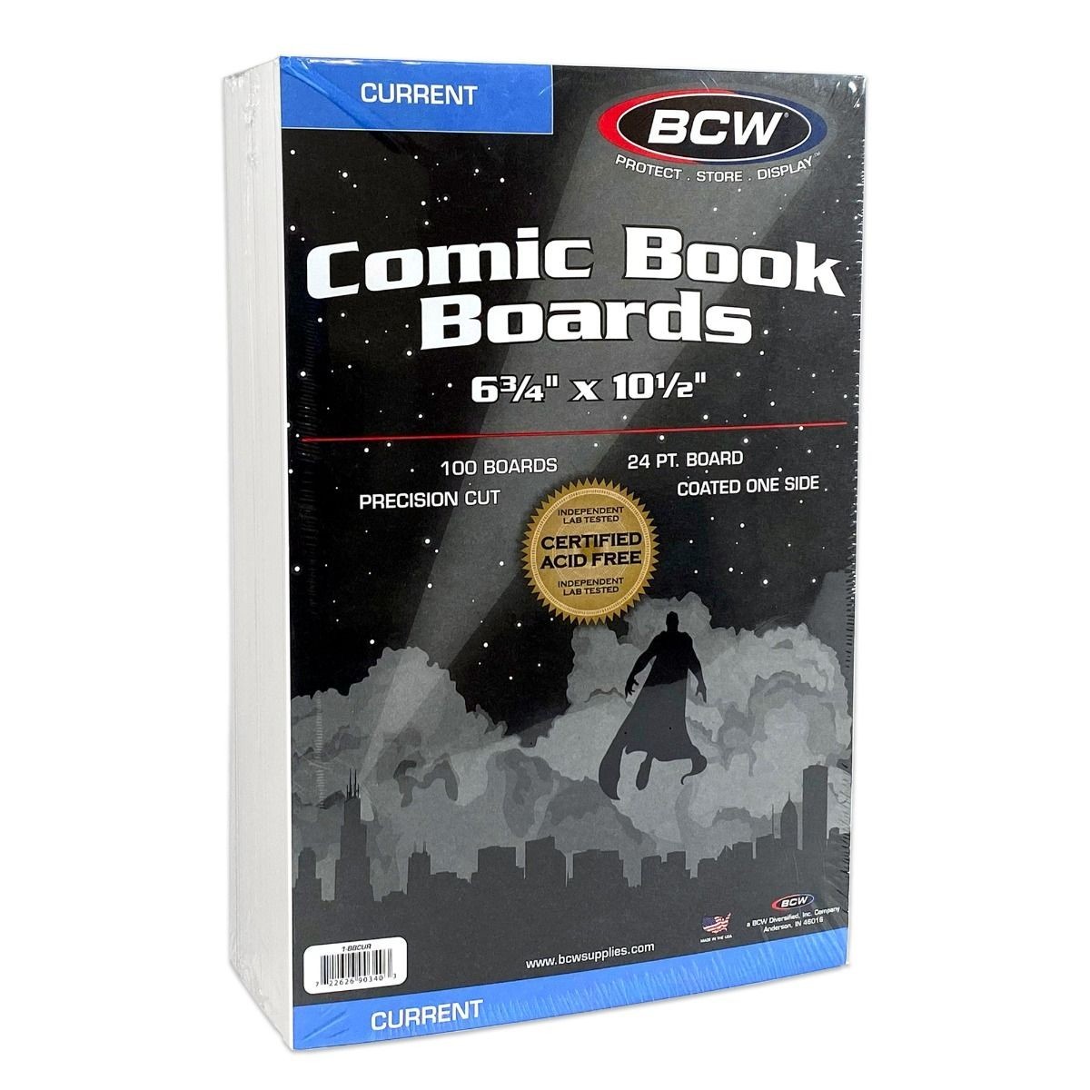 300 BCW Current Modern Resealable Comic Bags 2 MIL & Boards 6 3/4″ 200 Combo