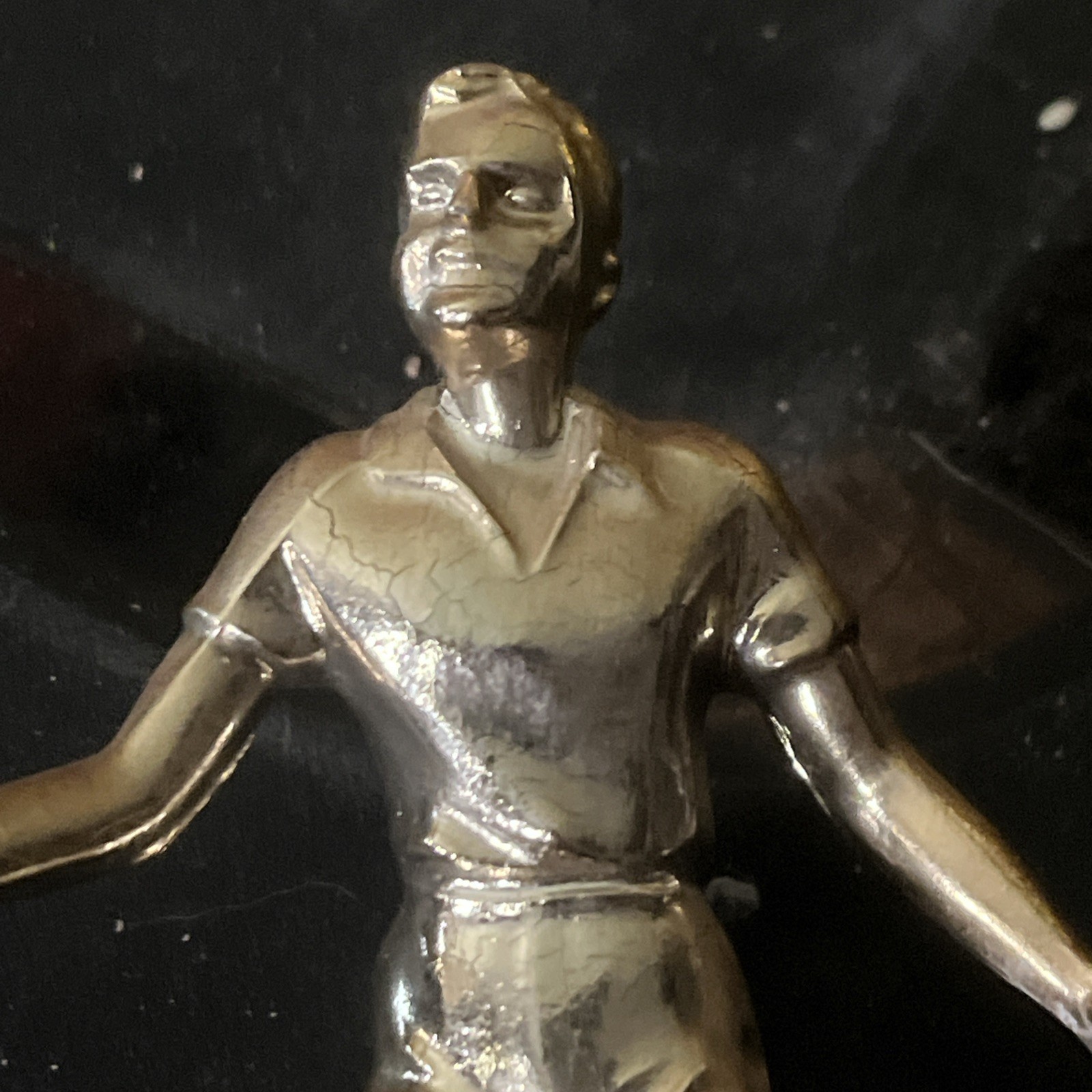 Vintage Racquetball Tennis Metal Trophy Topper Man Gold Or SilverTone 5 Inches