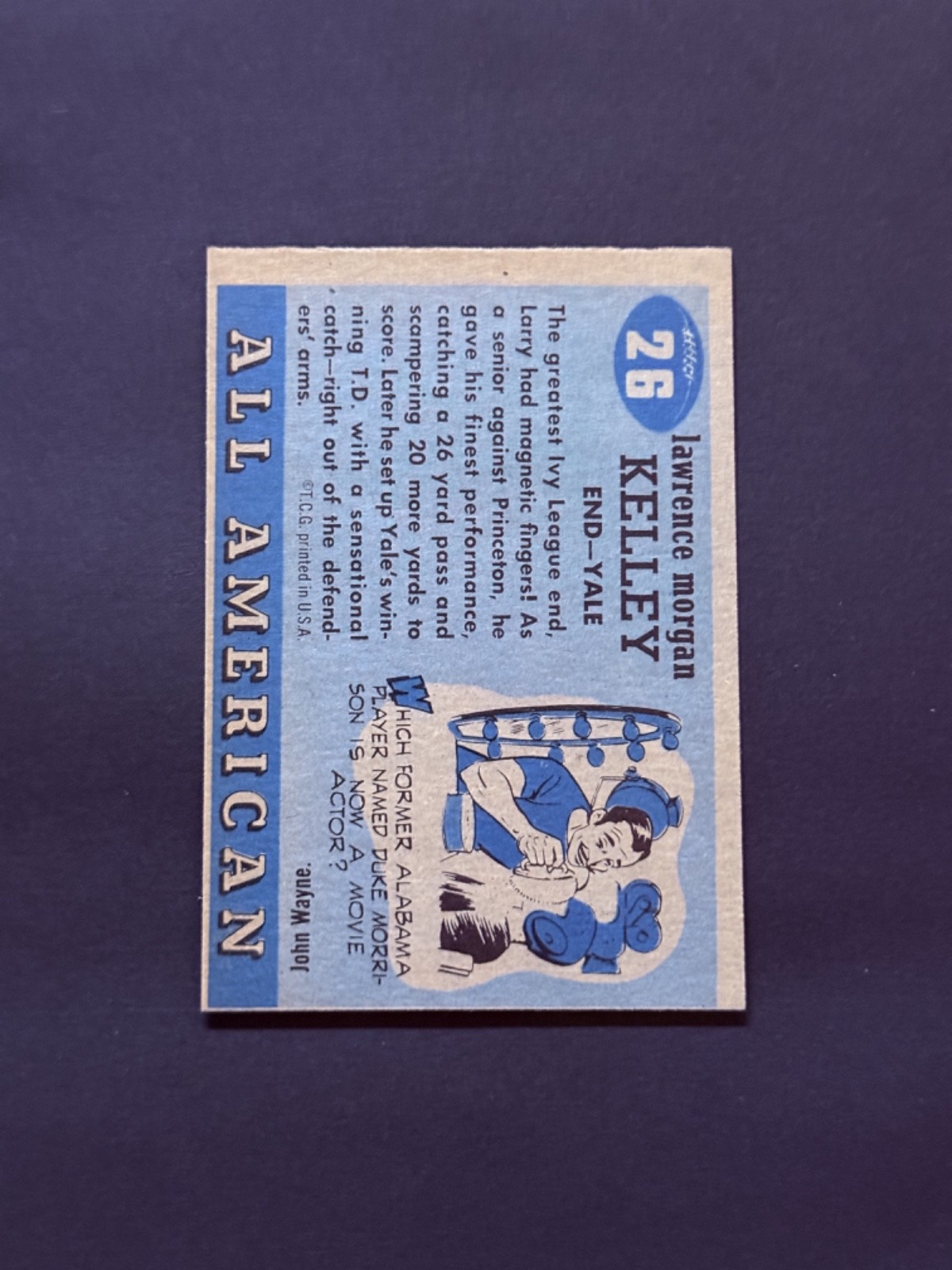1955 Topps All American #26 Larry Kelley (RC) Rookie NM