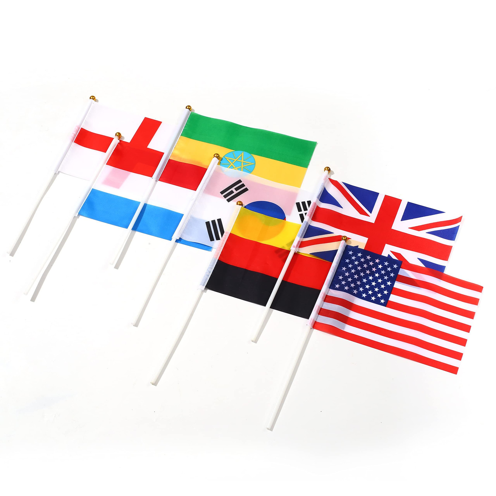 100 Countries Flags,International Country Stick Flag Small Mini Multicolor