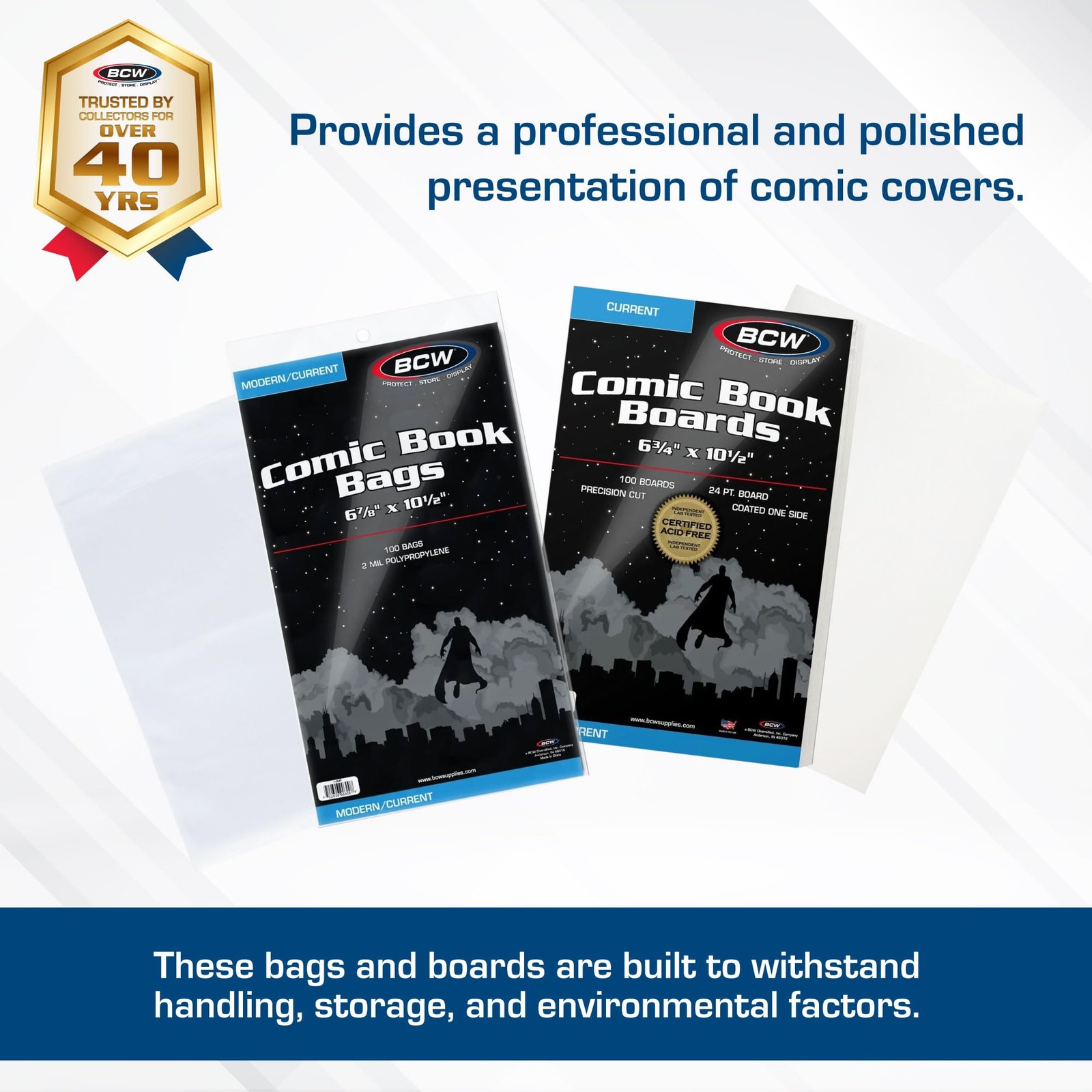 Comic Book Bags and Boards for Current Age Comics – 200 Pack | Archival Grade…