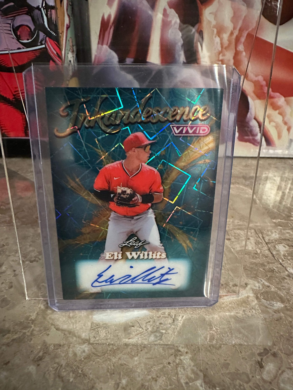 Eli Willits 2026 Leaf Vivid Inkadescence Blue Lazer AUTO /25 Nationals #1 Pick