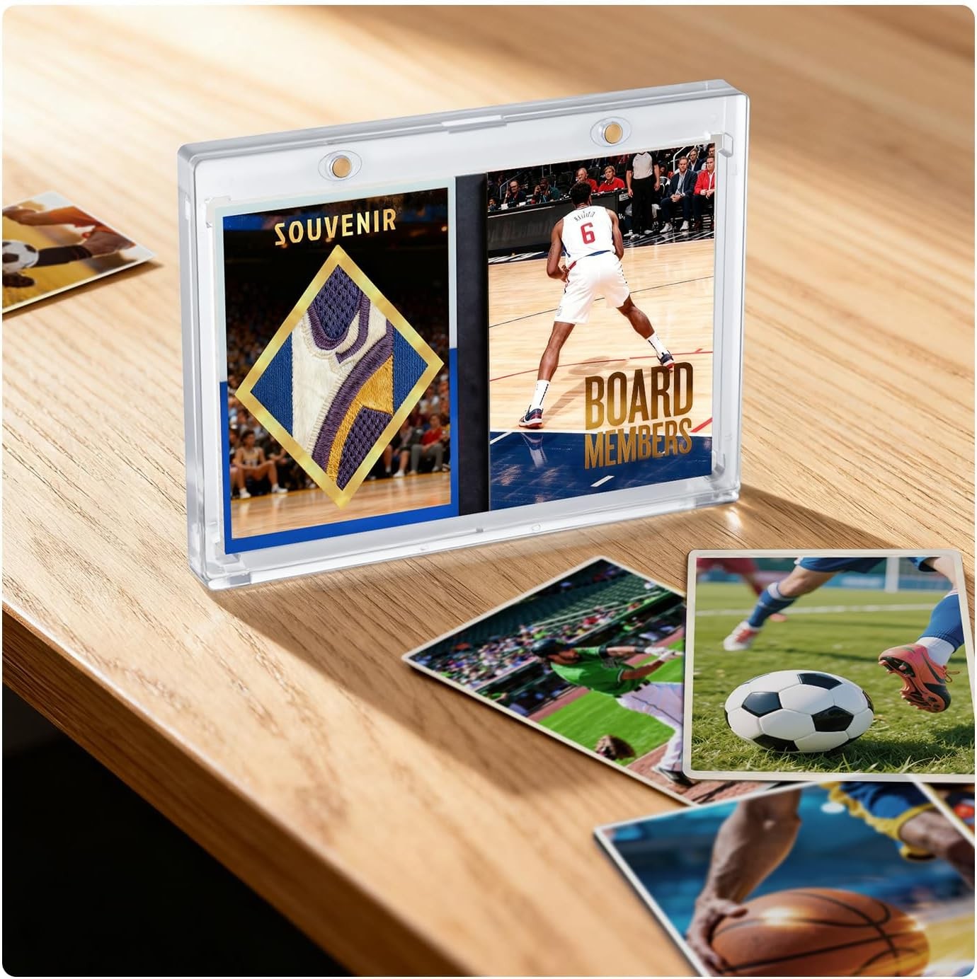 5 Pack 175pt Vertical Booklet Magnetic Card Holder, Acrylic One Touch Card Case