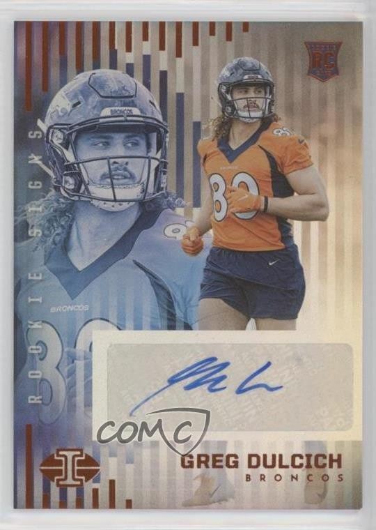 2022 Panini Illusions Rookie Signs Orange Greg Dulcich #RS-GD Auto RC 1mj1