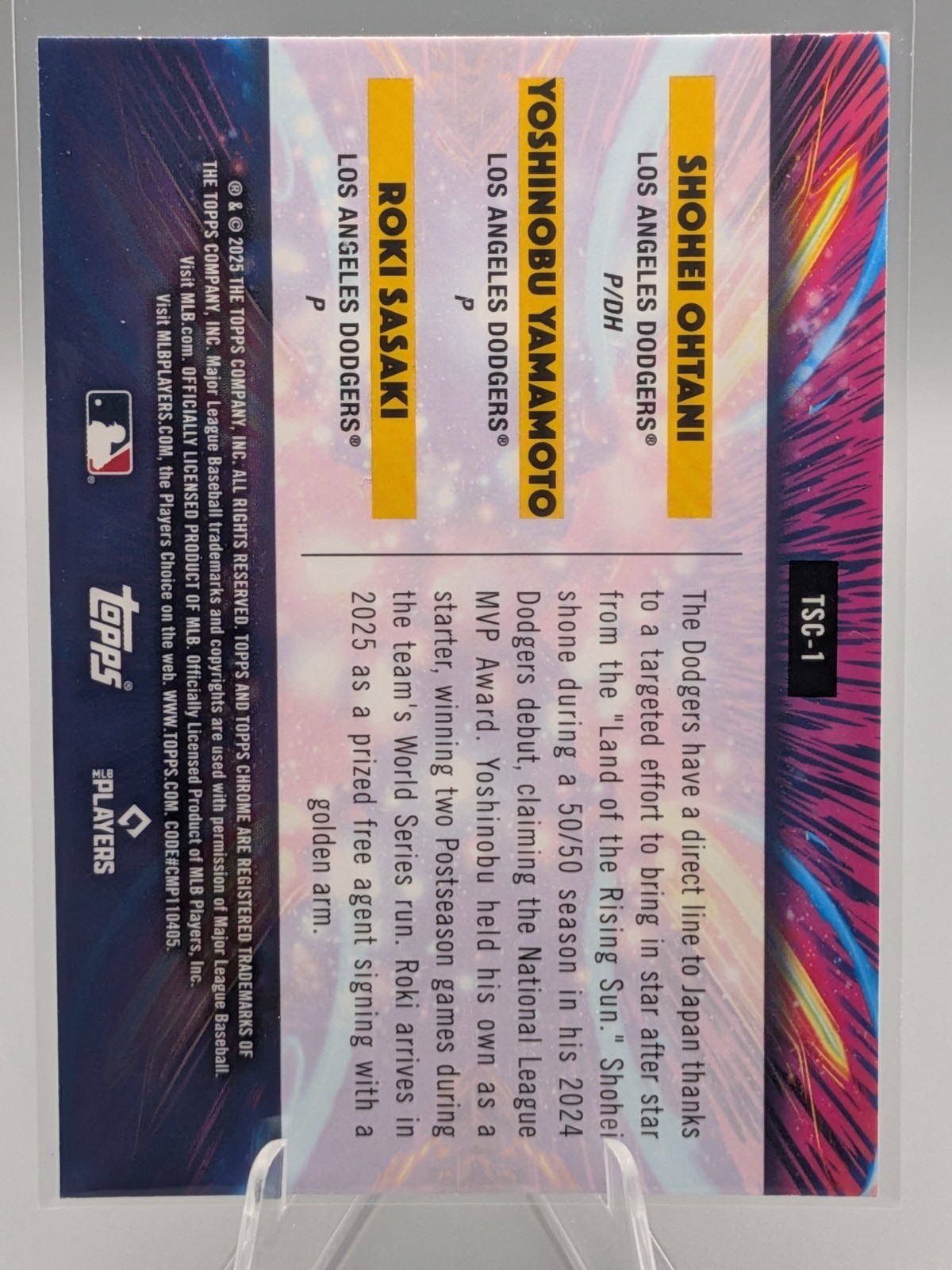 2025 Topps Cosmic Chrome #TSC-1 OHTANI, YAMAMOTO, SASAKI Triple Star Clusters
