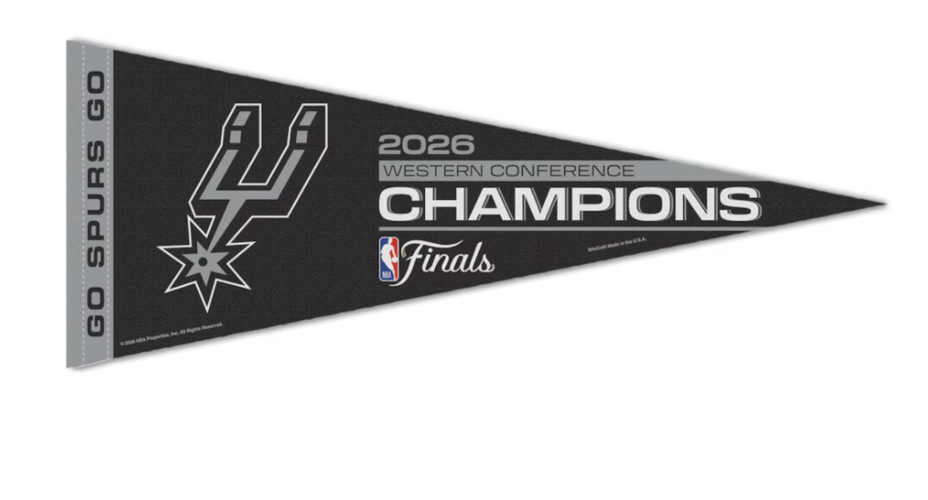 2026 Western Conference Champions San Antonio Spurs Finals 12×30 Premium Pennant