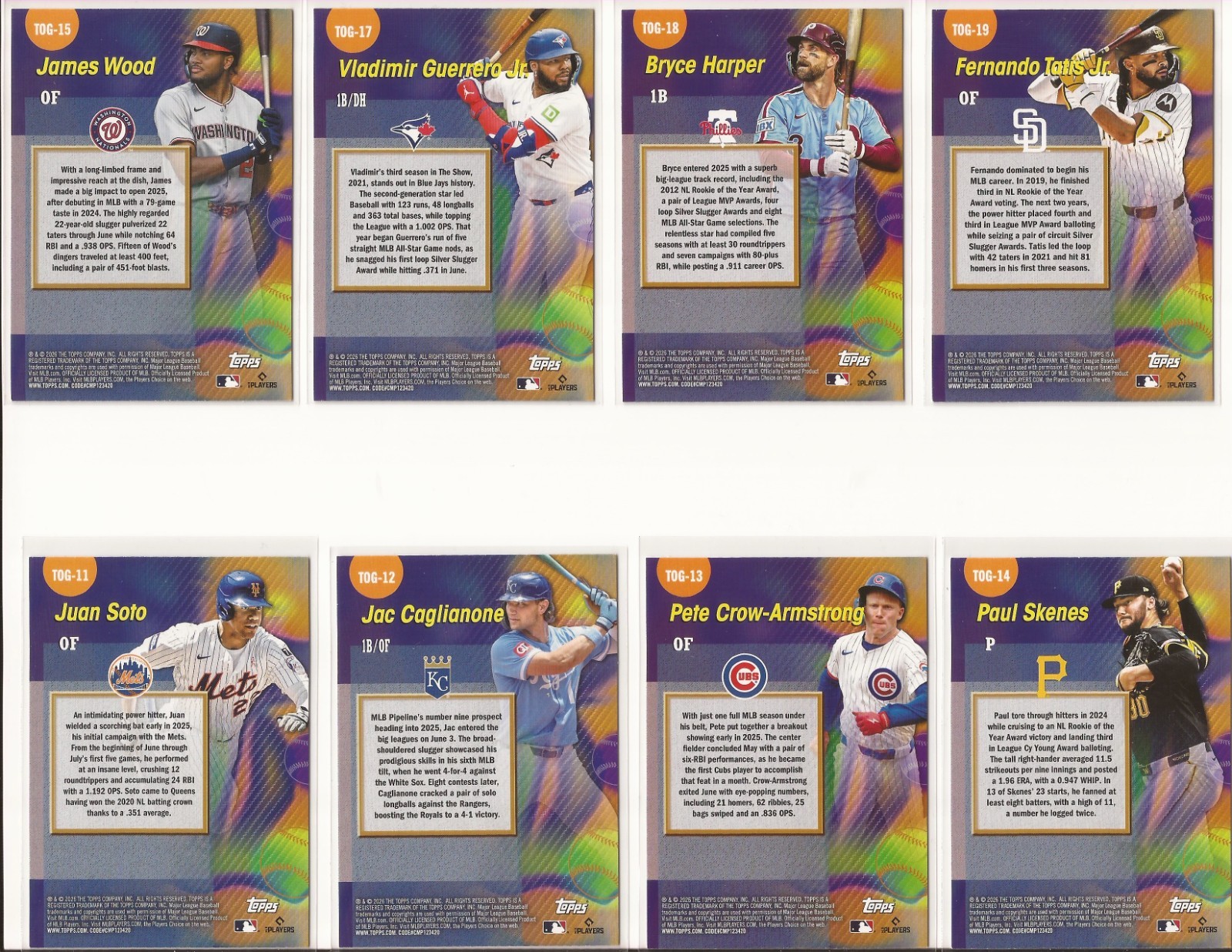 2026 topps series 1 – Titans Of The Game Insert #TOG-1 – 19 You Pick (RC)