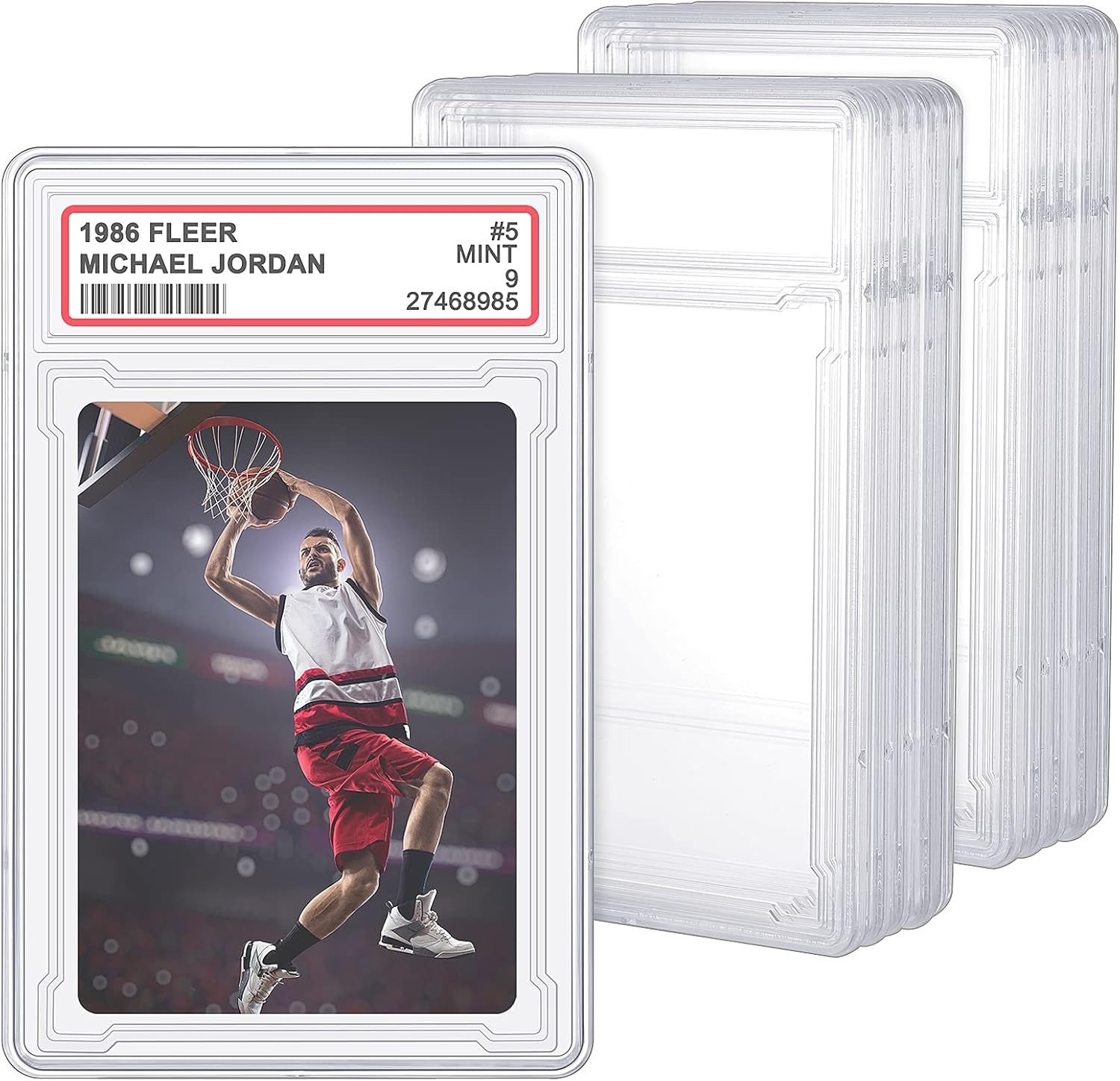 Trading Card Protector Case Baseball Card Holder with Label Position Hard Sleeve