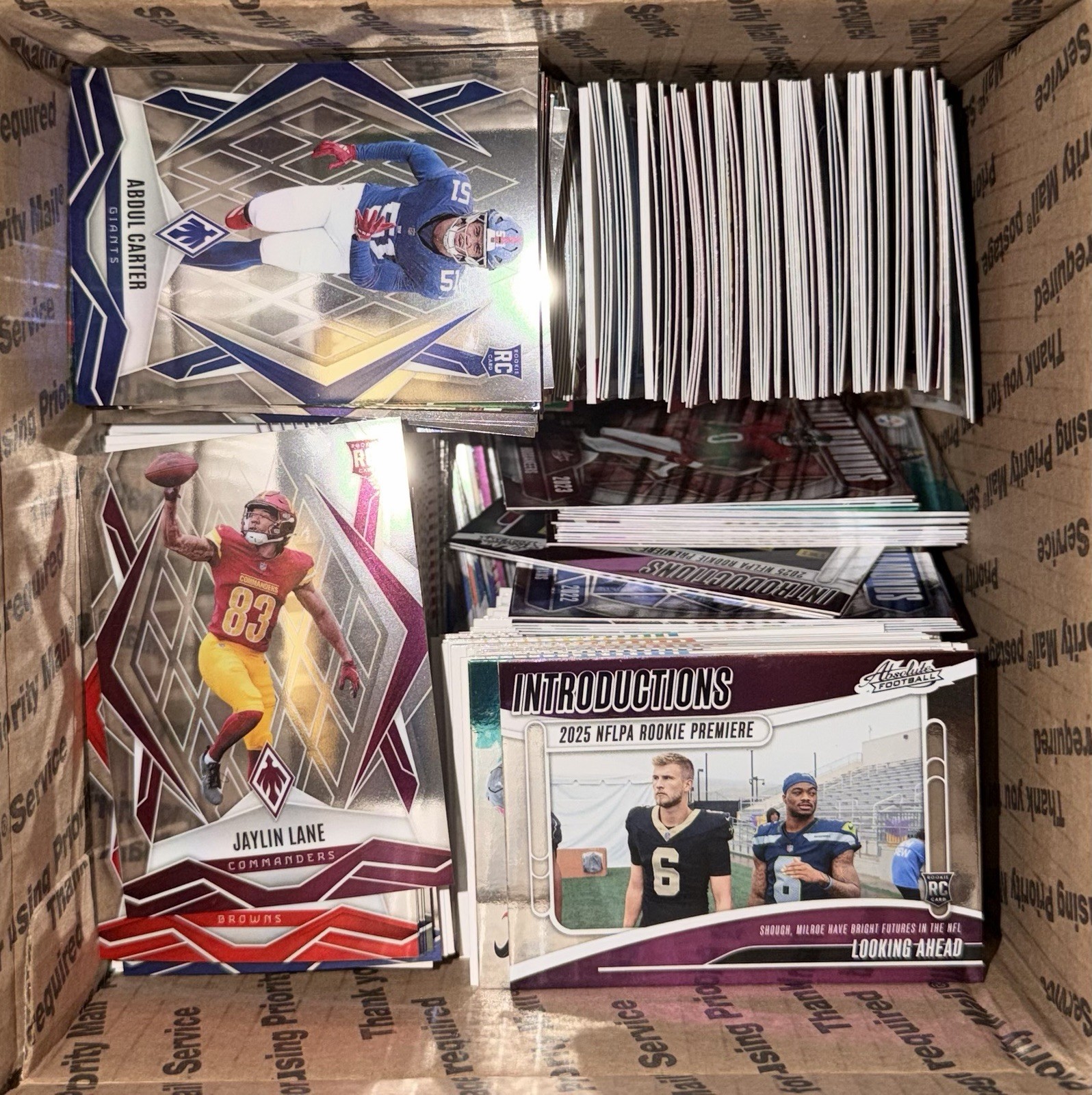 100 Card Lot – Random NFL Football Card Assortment – No Duplicates