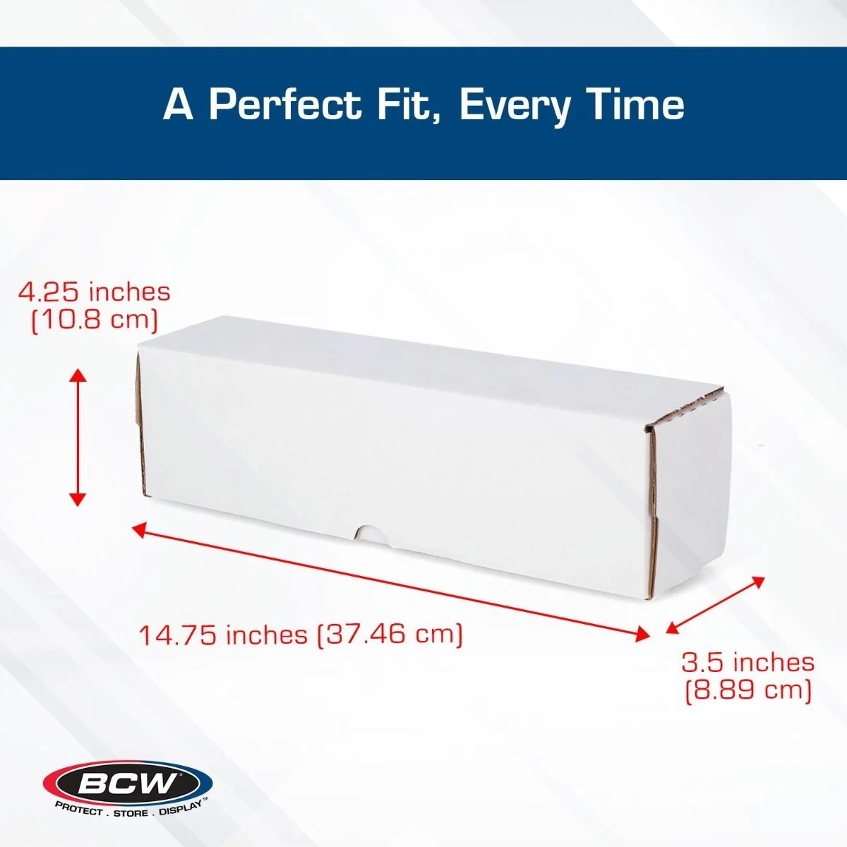 (2 pk) BCW 14 in Toploader Cardboard Storage Box-Sport Trading Card Boxes