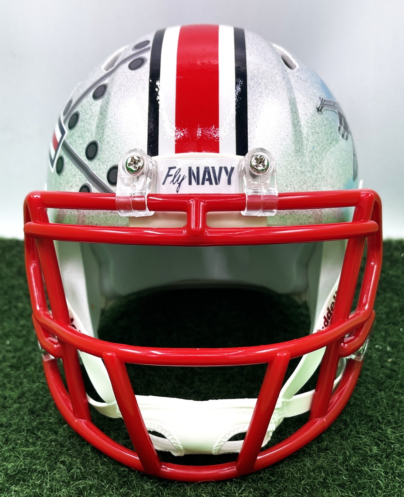 CUSTOM RIDDELL SPEED MINI FOOTBALL HELMET – NAVY MIDSHIPMEN 2021