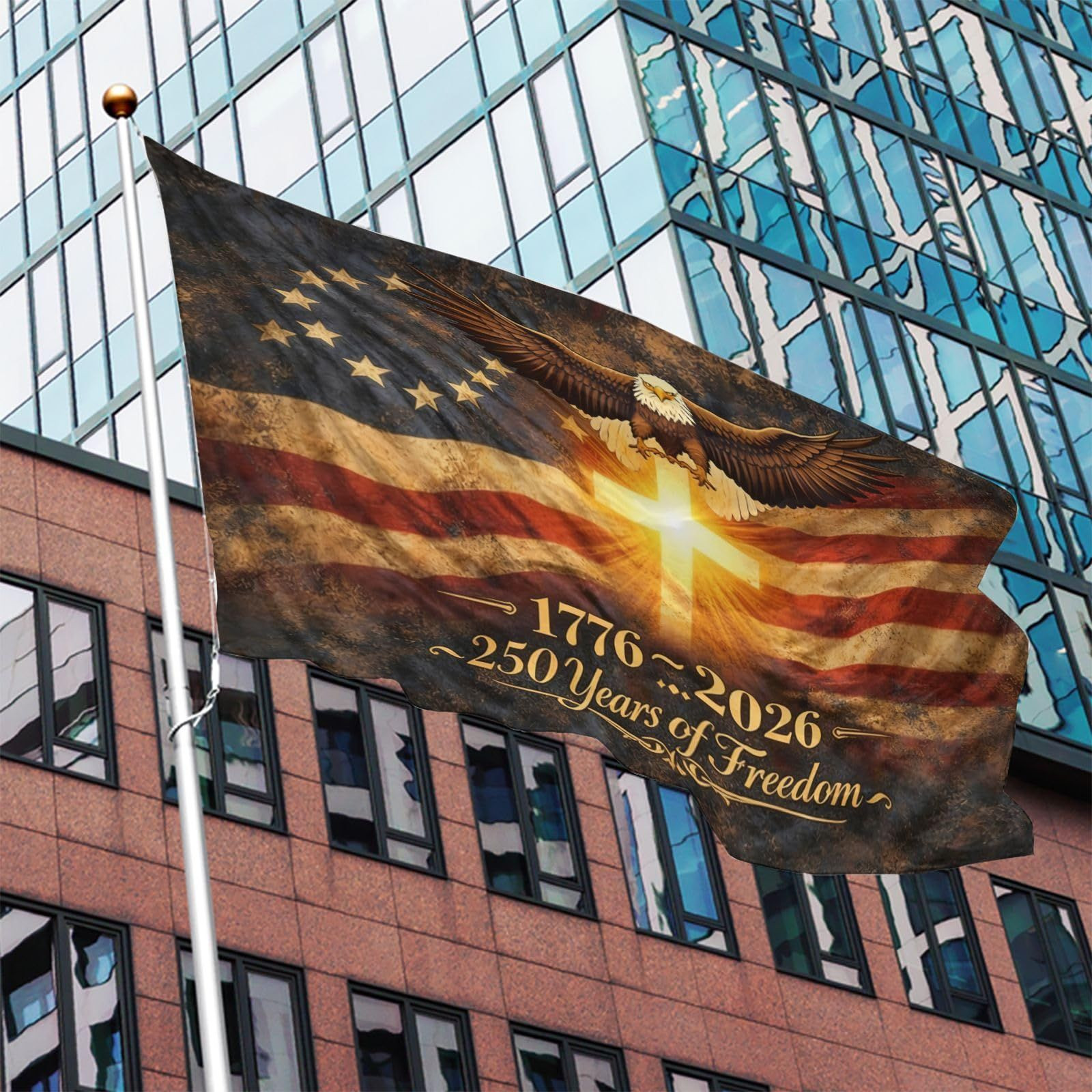 250th Anniversary Flag – One Size, 250 years of Freedom1