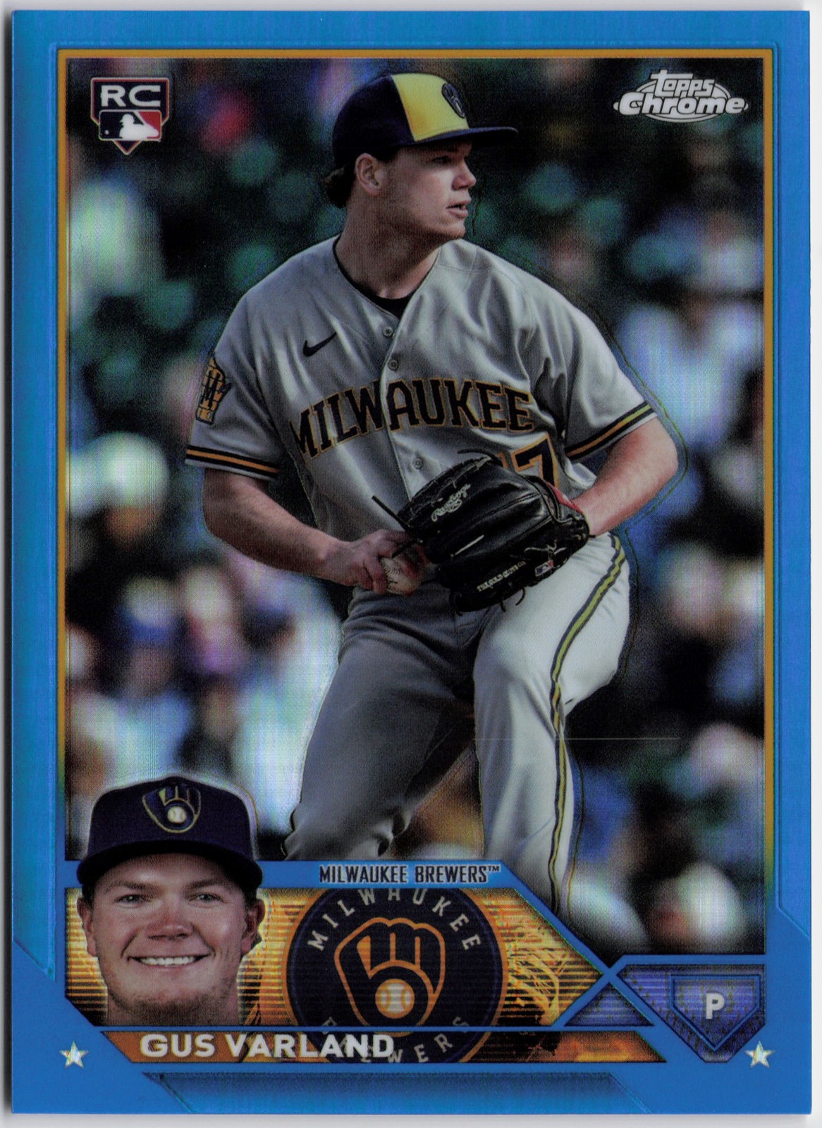2023 Topps Chrome Update #USC173 Gus Varland Blue #/150 RC Rookie