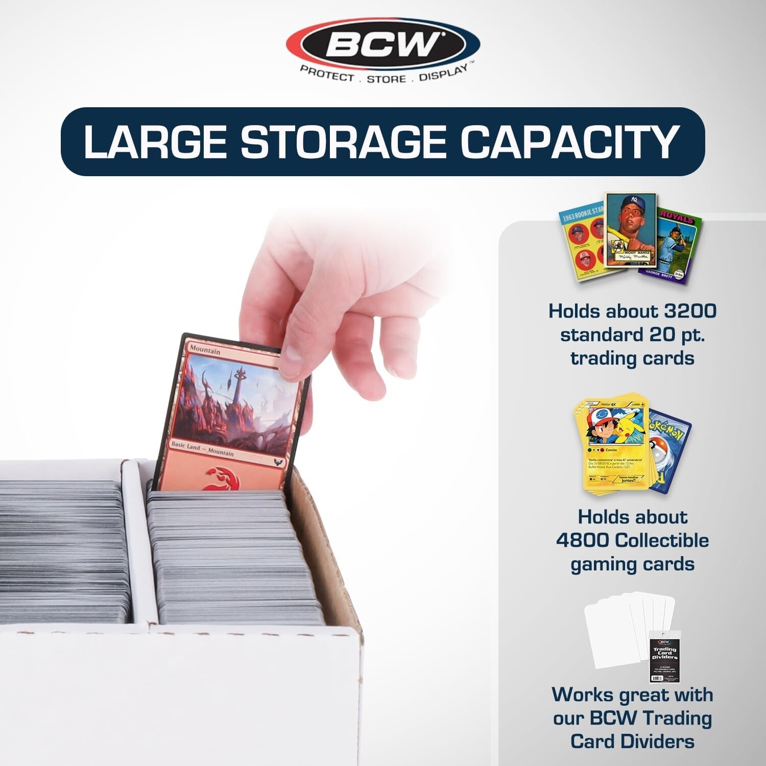 x2 BCW 3200 Cardboard Boxes Baseball Trading Card Pokemon Storage Monster Shoe