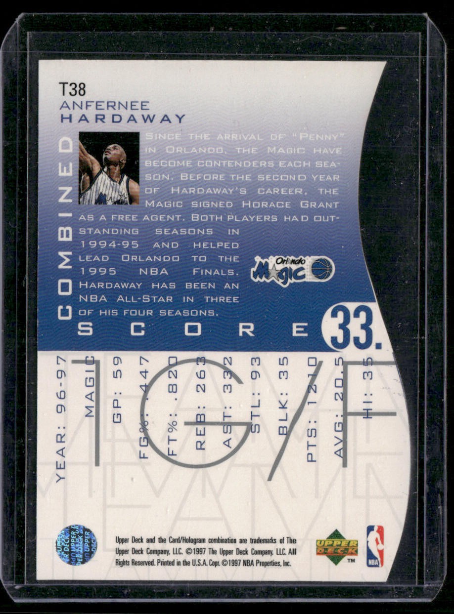 Anfernee Hardaway 1997-98 Upper Deck Teammates #T38