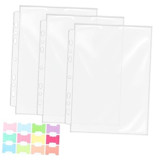 30 Pcs 5.5×8.5 Thick Plastic 1 Pocket for 6×8″ Photos/Cards 30pcs Thick Clear