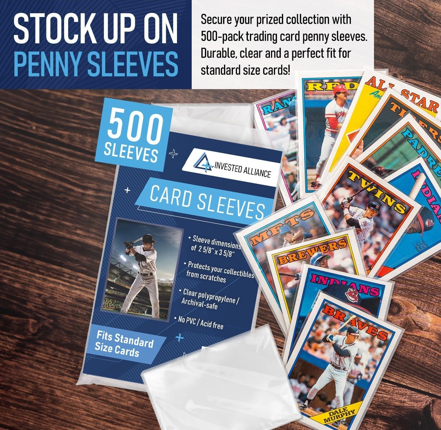 Premium Card Protector Sleeves for Standard Trading Cards – Ultra Clear Plastic