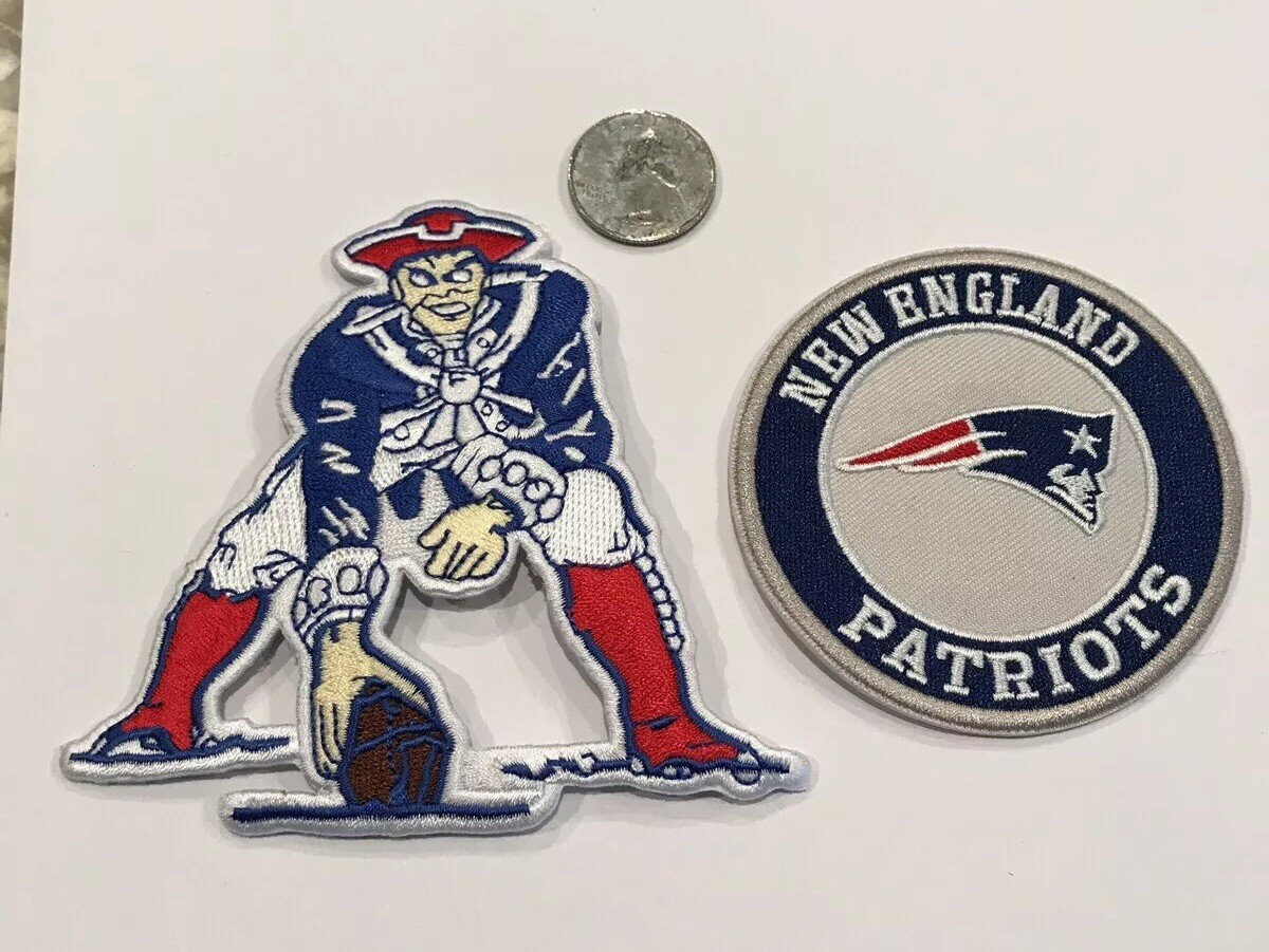 (2)-NEW ENGLAND PATRIOTS EMBROIDERED IRON On PATCHES. AWESOME! 3”x 3” & 4”x 4”