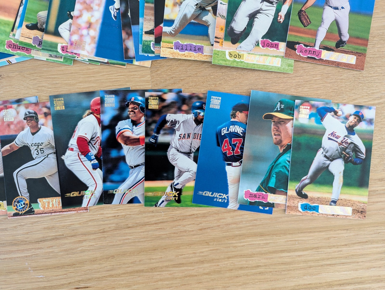 📈Lot of (200) 1994 Stadium Club Baseball GOLDEN RAINBOW parallel cards THOMAS