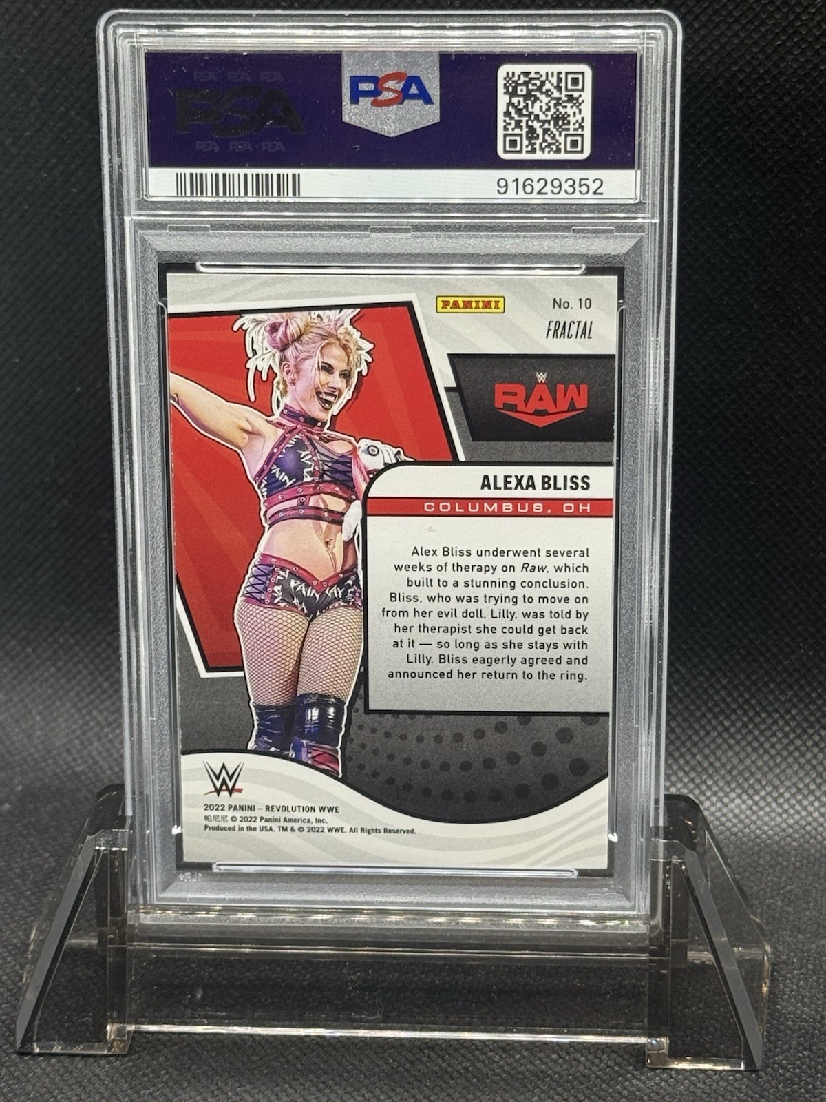 2022 Revolution WWE Alexa Bliss #10 Fractal, PSA 10