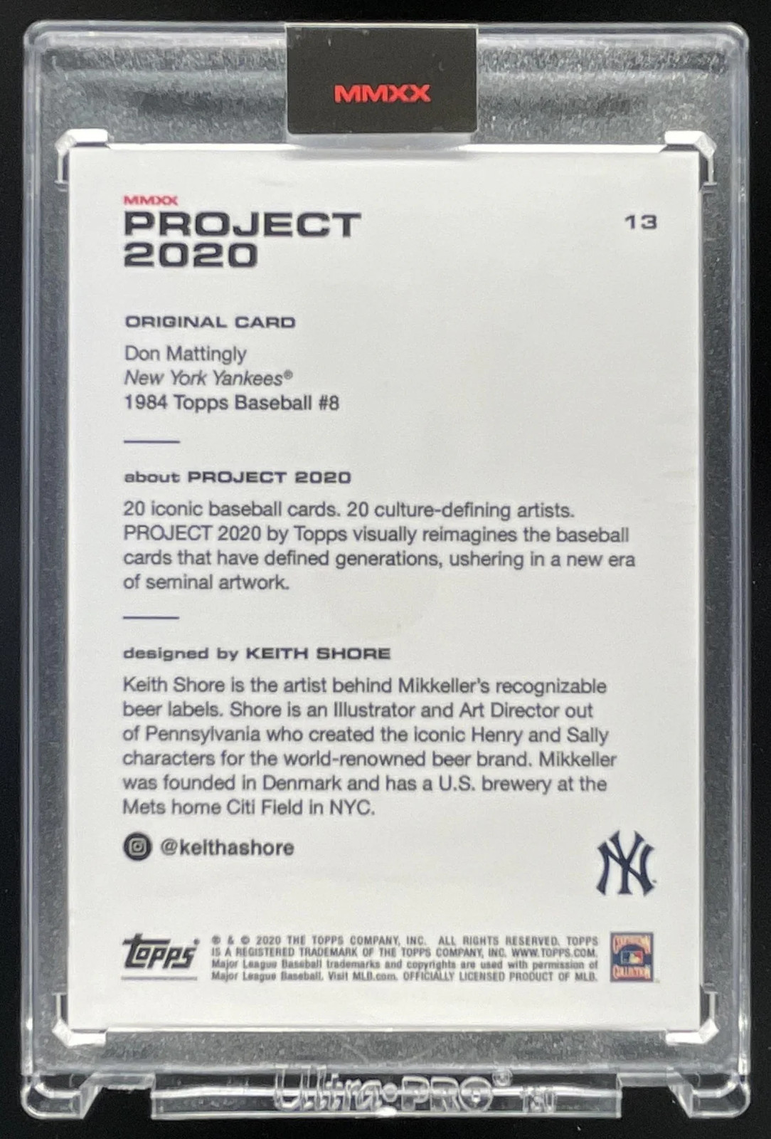 2020 Topps Project 2020 #13 Don Mattingly
