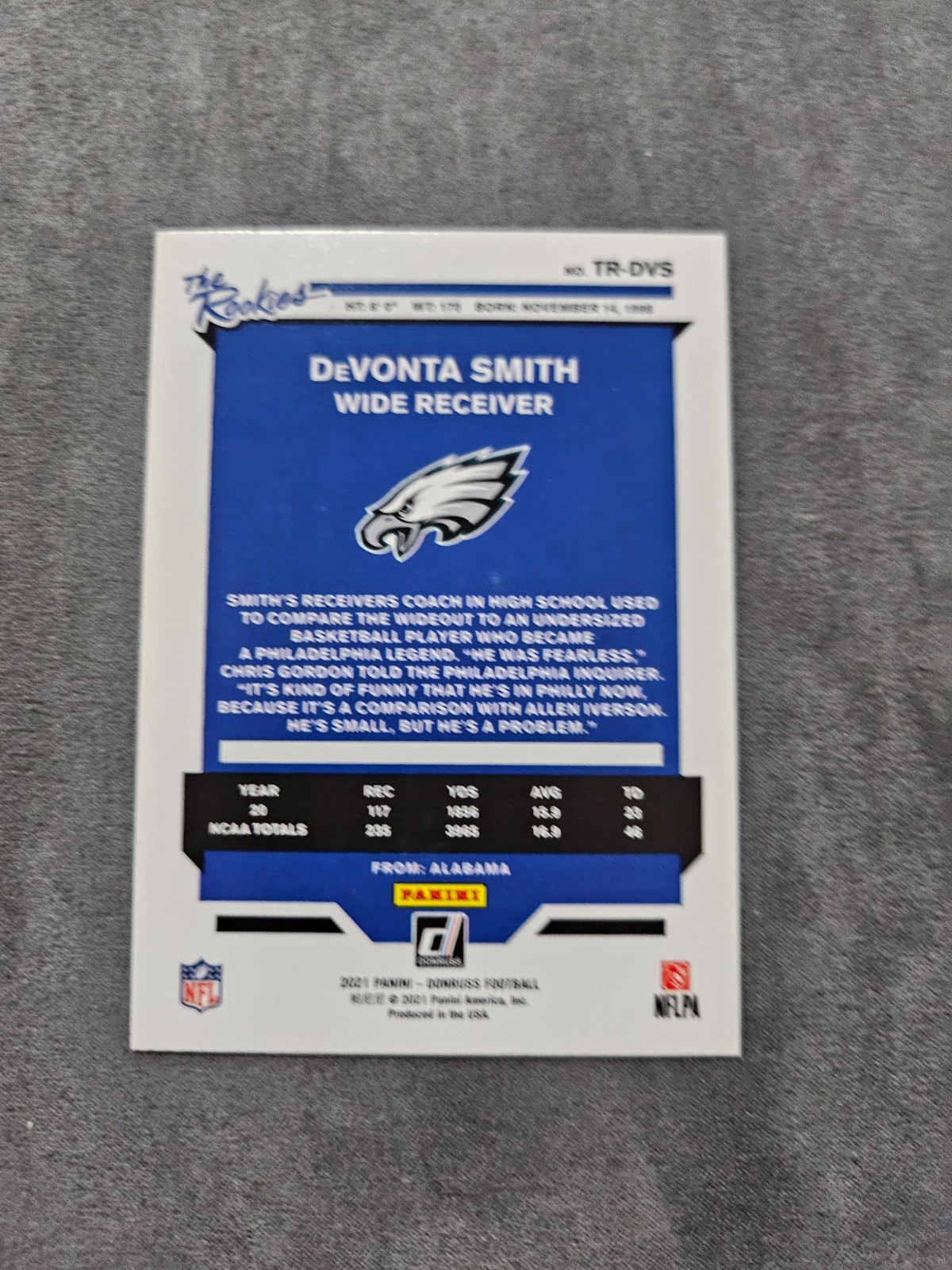 2021 Panini Donruss – The Rookies Devonta Smith #TR-DVS (RC)