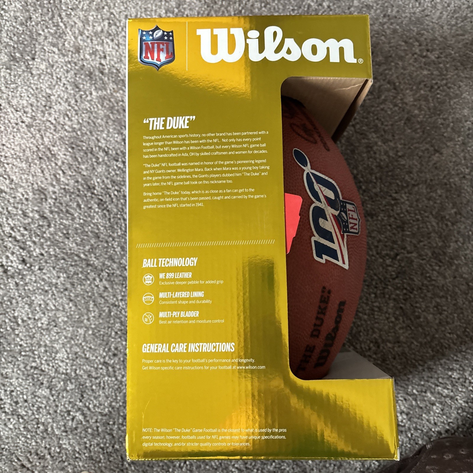 Daniel Jones NFL Colts QB Autographed Authentic Wilson NFL Football With COA