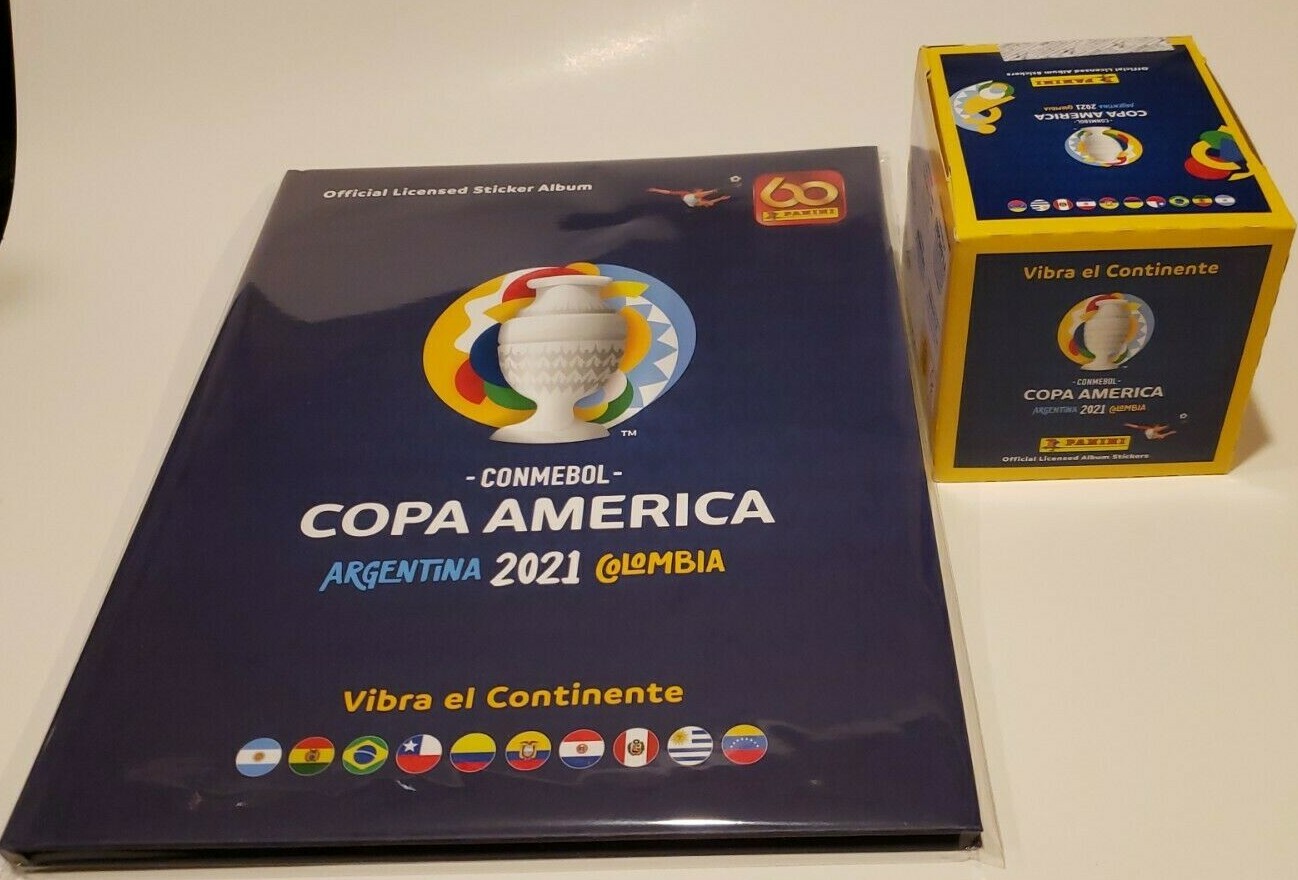 Panini Copa America 2021 Hardcover Album + 1 Sealed 50 packets box