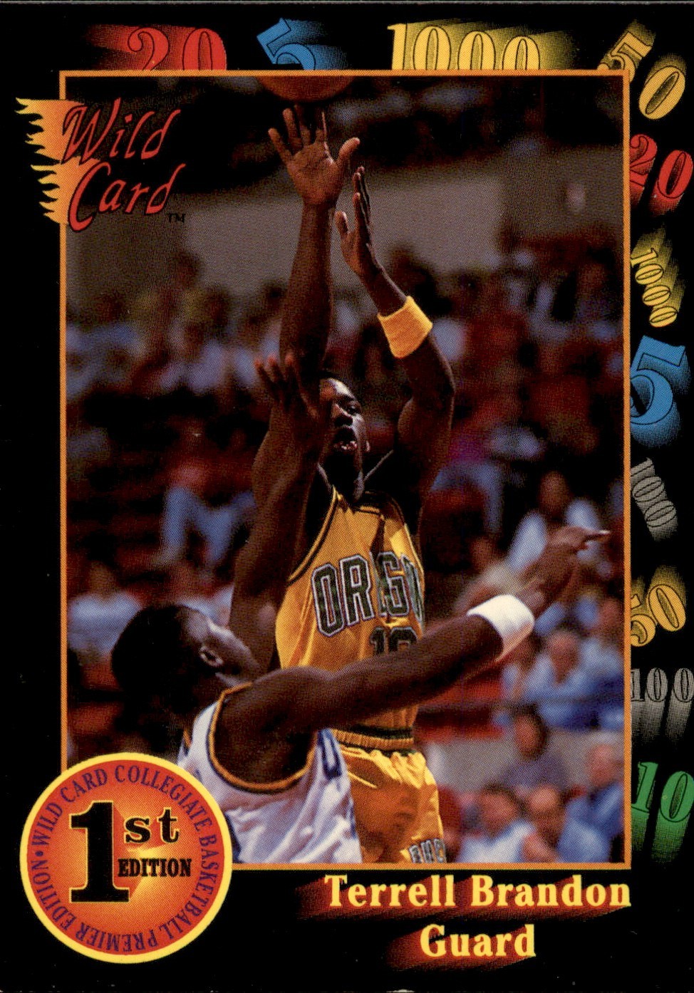 1991-92 Wild Card Terrell Brandon #40 AAA Sports 1st Edition