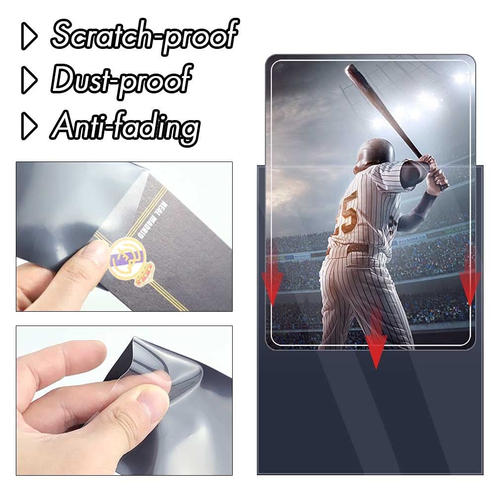 500 Pcs Black Card Sleeves Toploaders for Trading Card, Matte Card Sleeves De…