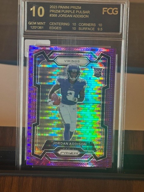 2023 Panini Prizm – Rookies Jordan Addison #368 Purple Pulsar Prizm (RC)