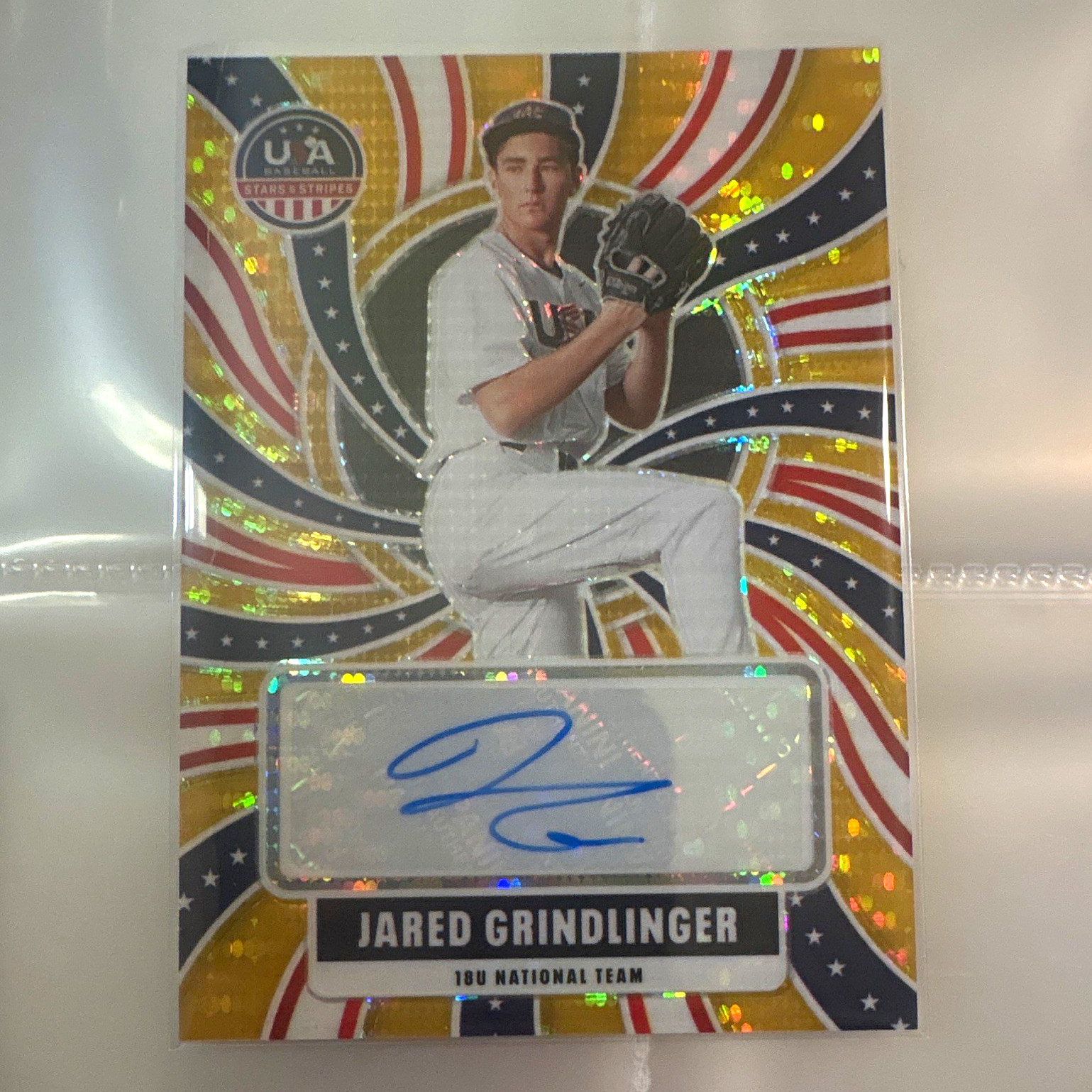 Panini 2026 Stars & Stripes Prizm Jared Grindlinger Auto Gold /10 #NTS-JG