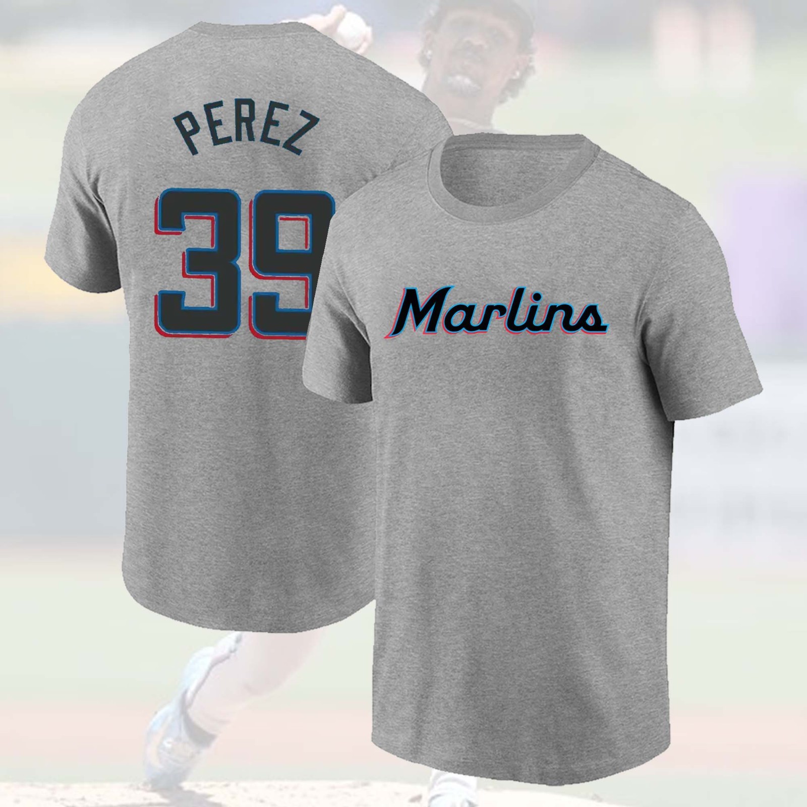 SALE OFF – Eury Pérez #39 Miami Marlins Team 2026 Player Name And Number
