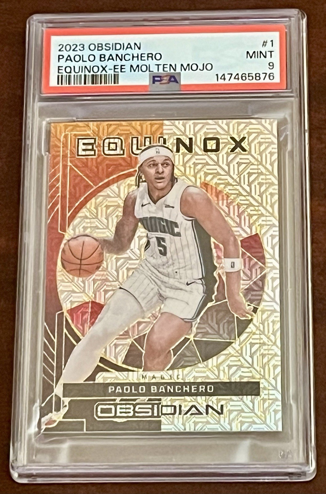 2023-24 Obsidian Paolo Banchero Equinox-EE MOLTEN MOJO #d 4/10 PSA 9 POP 1