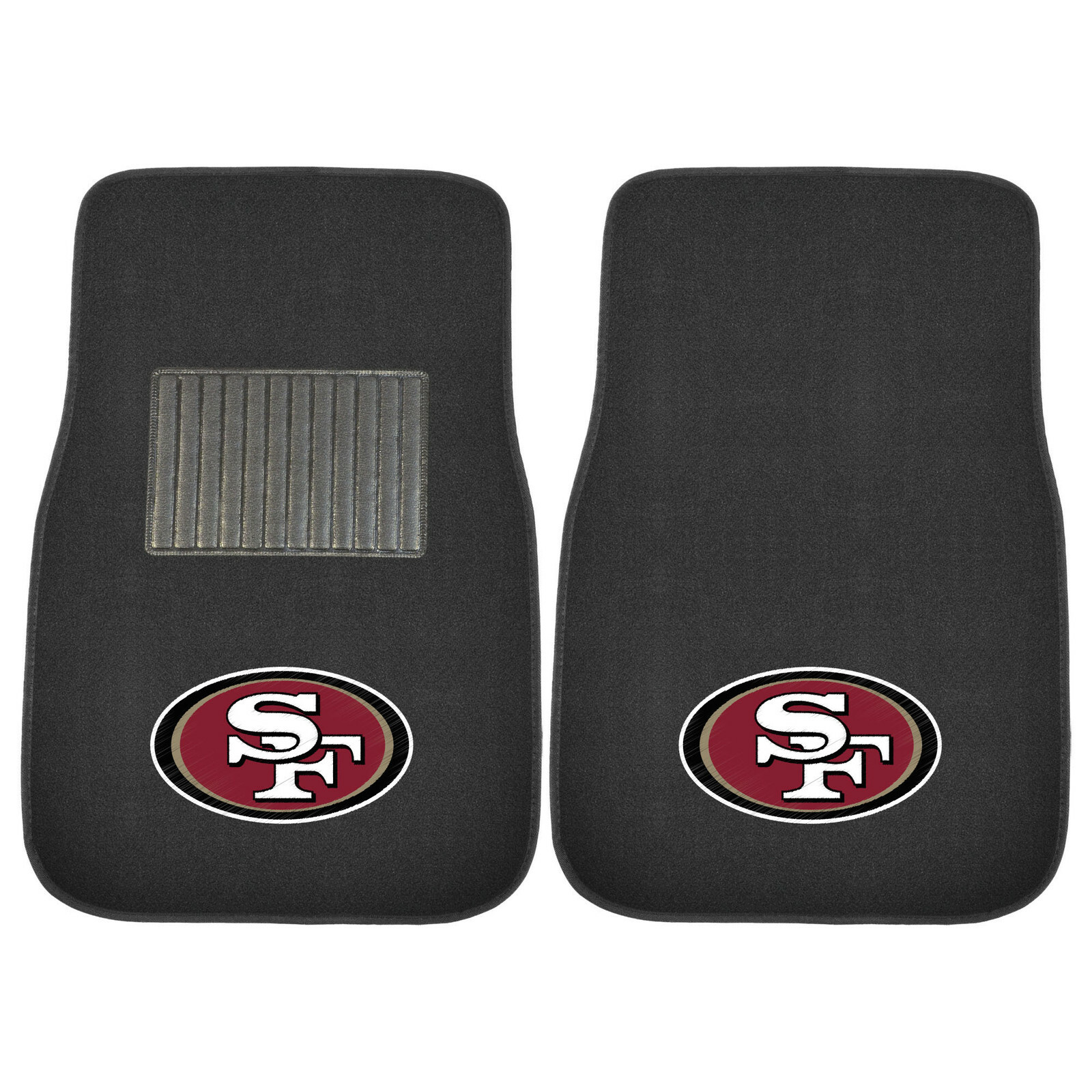 4PC NFL San Francisco 49ers Car Truck Black All Weather Carpet Floor Mats Set