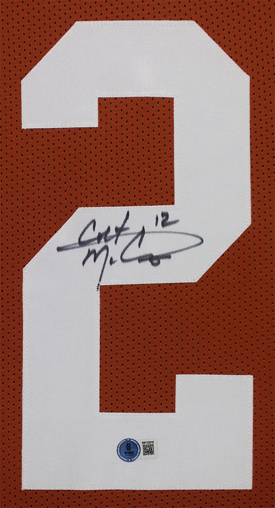 Colt McCoy Autographed & Framed Orange Texas Jersey Beckett Certified