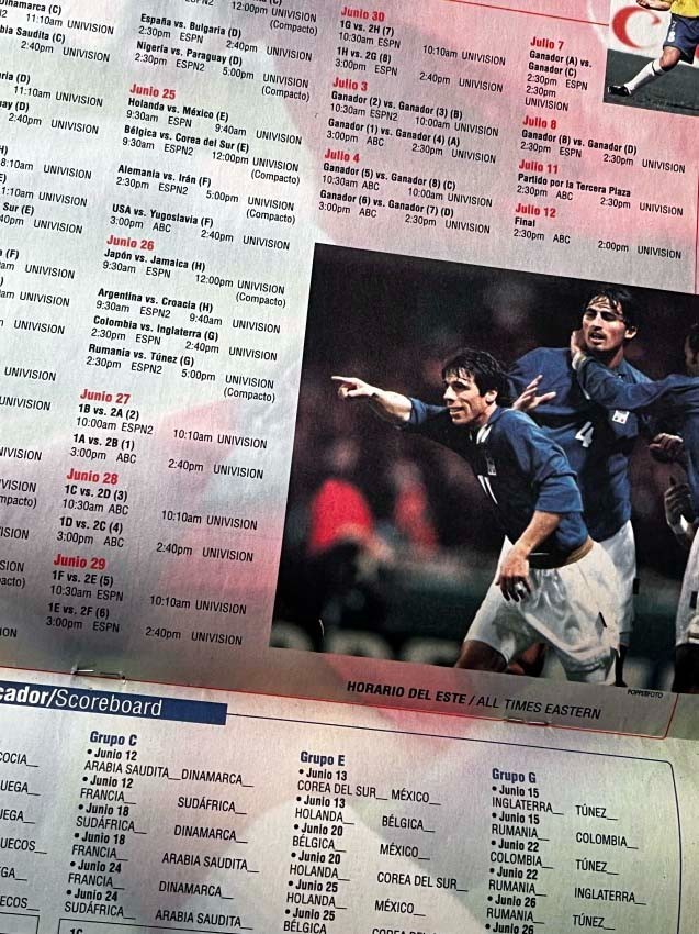 1998 Latin Mas Futbol Newpt Magazine World Cup Ronaldo Diego Maradona Valderrama