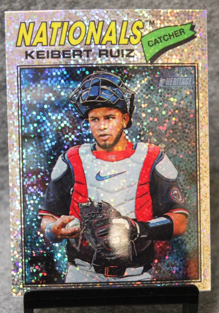 2026 Topps Heritage Keibert Ruiz Nationals #201 Silver Sparkle Chrome SP