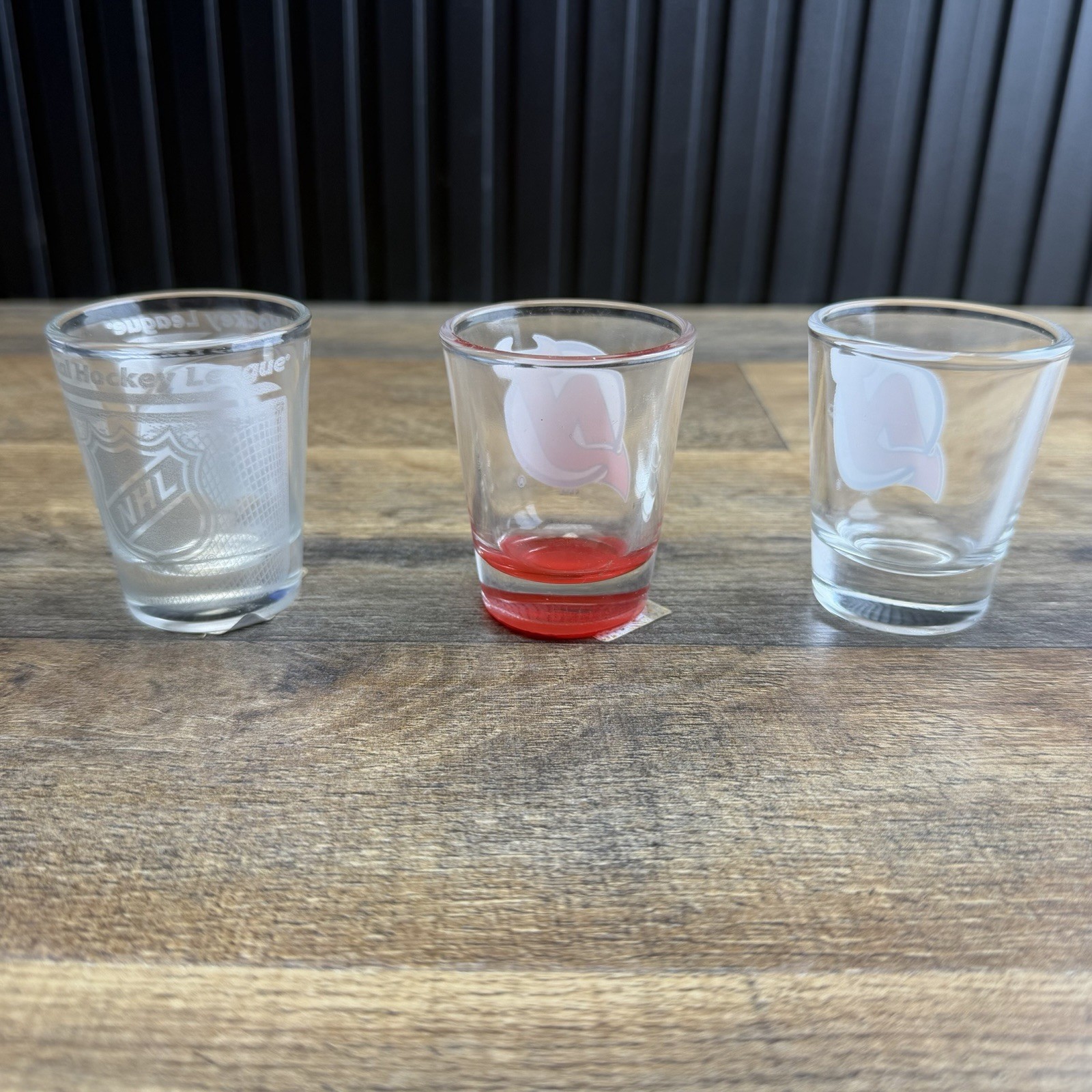 NHL New Jersey Devils 2.5 oz Logo Shot Glass Set of 3