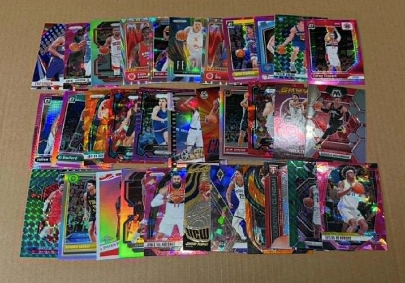 Huge 800ct NBA Basketball Cards Prizm Refractors Parallels Only Lot (ORGANIZED)!