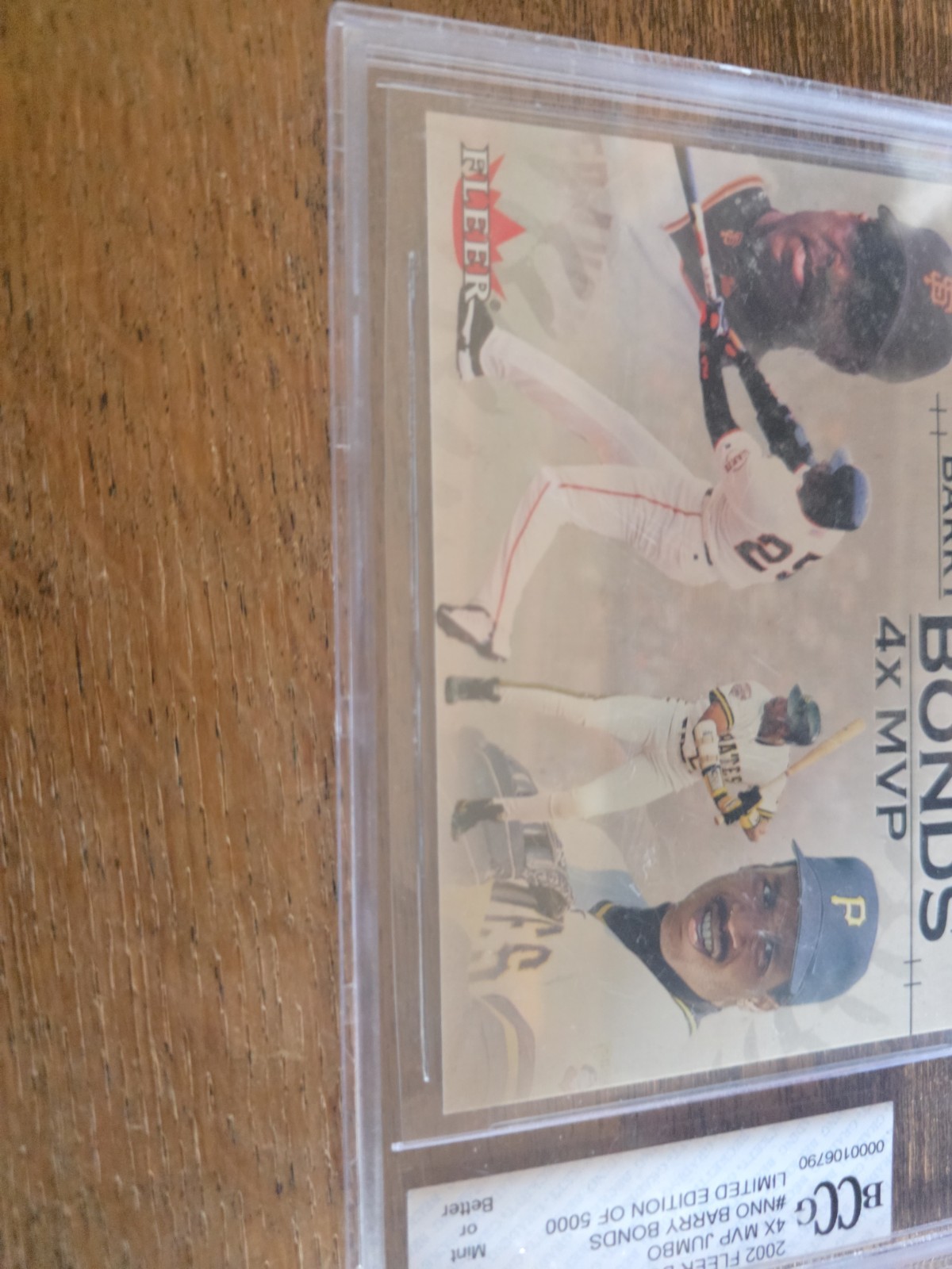 Barry Bonds 2002 Fleer Jumbo Baseball Card Four X MVP LIMITED EDITION of 5000