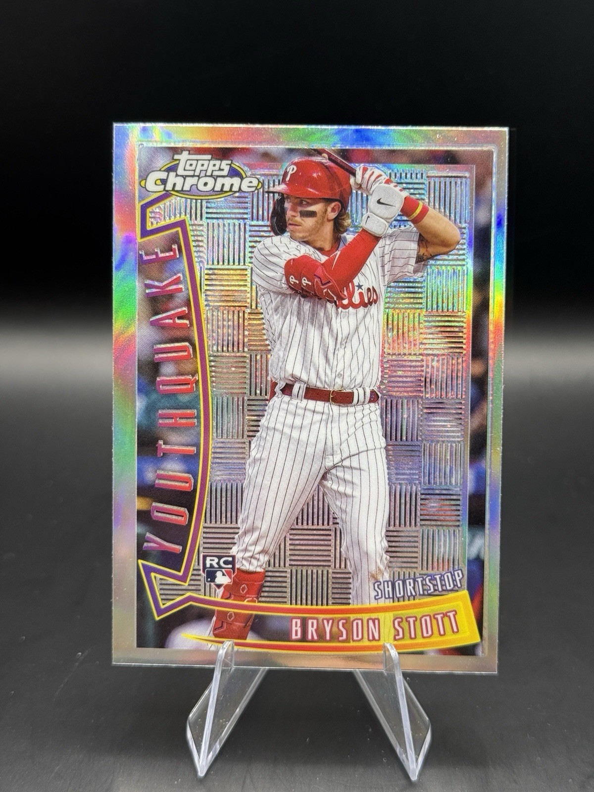 Bryson Stott 2022 Topps Chrome Sonic 1996 Youthquake #YQ-17 Phillies Rookie Card