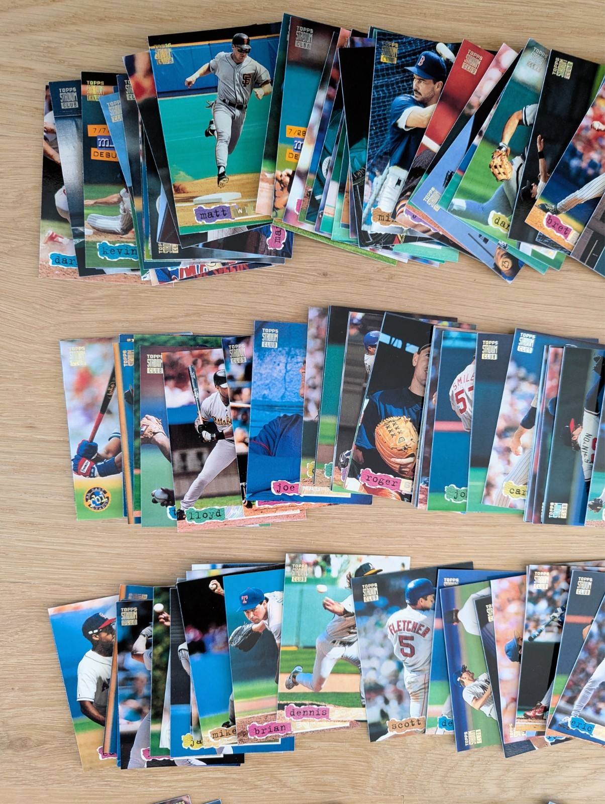 📈Lot of (200) 1994 Stadium Club Baseball GOLDEN RAINBOW parallel cards THOMAS
