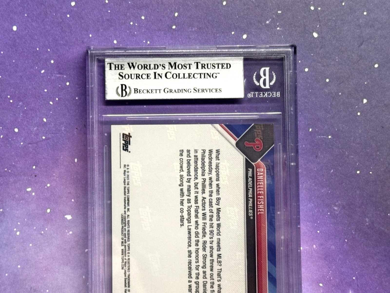 Danielle Fishel Signed Auto BECKETT BAS 2023 Topps Now #931 Boy Meets World